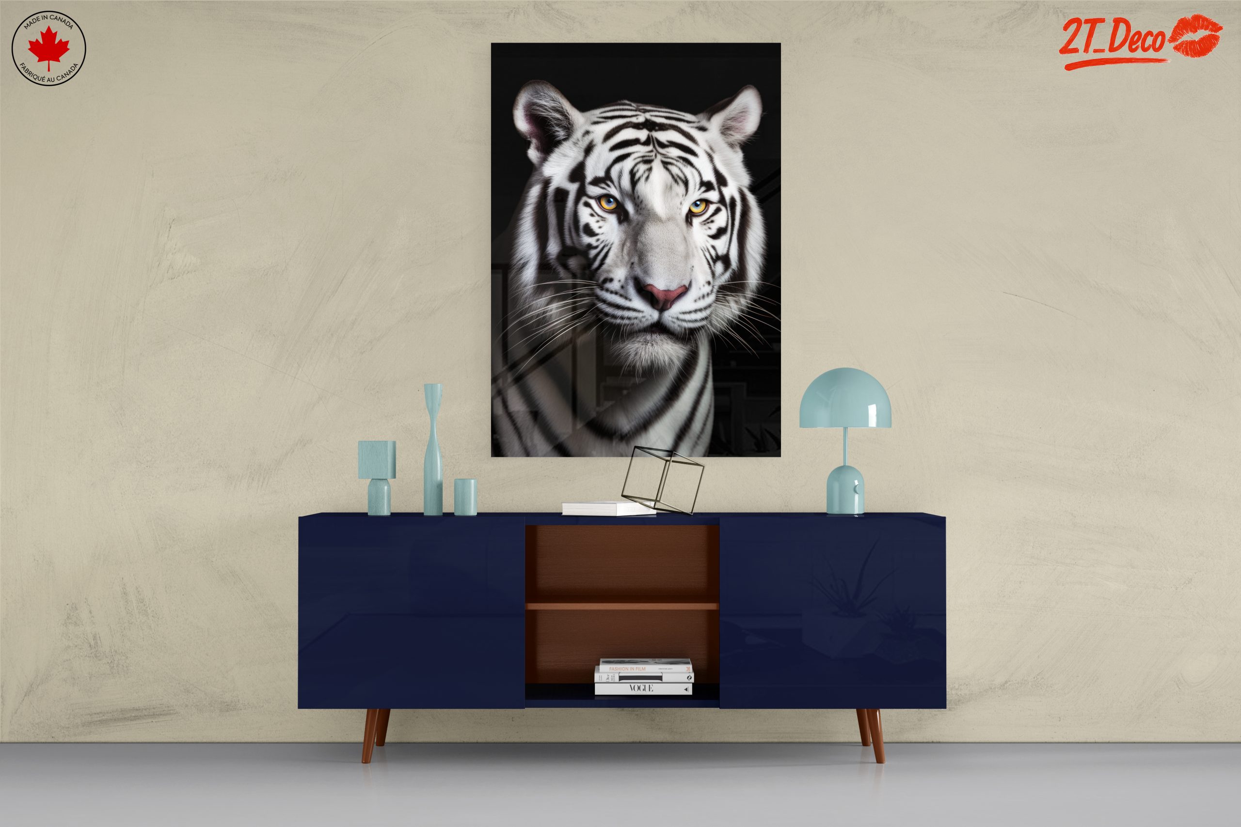 Stunning Portrait of a White Tiger - Image 8