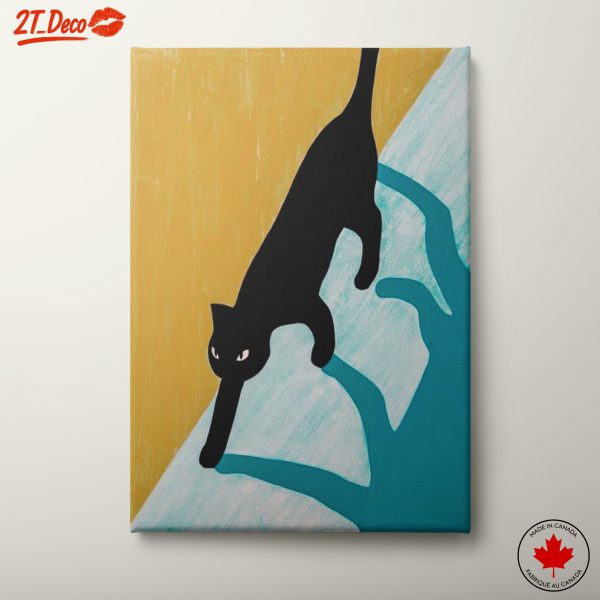 Stylized Black Cat Art