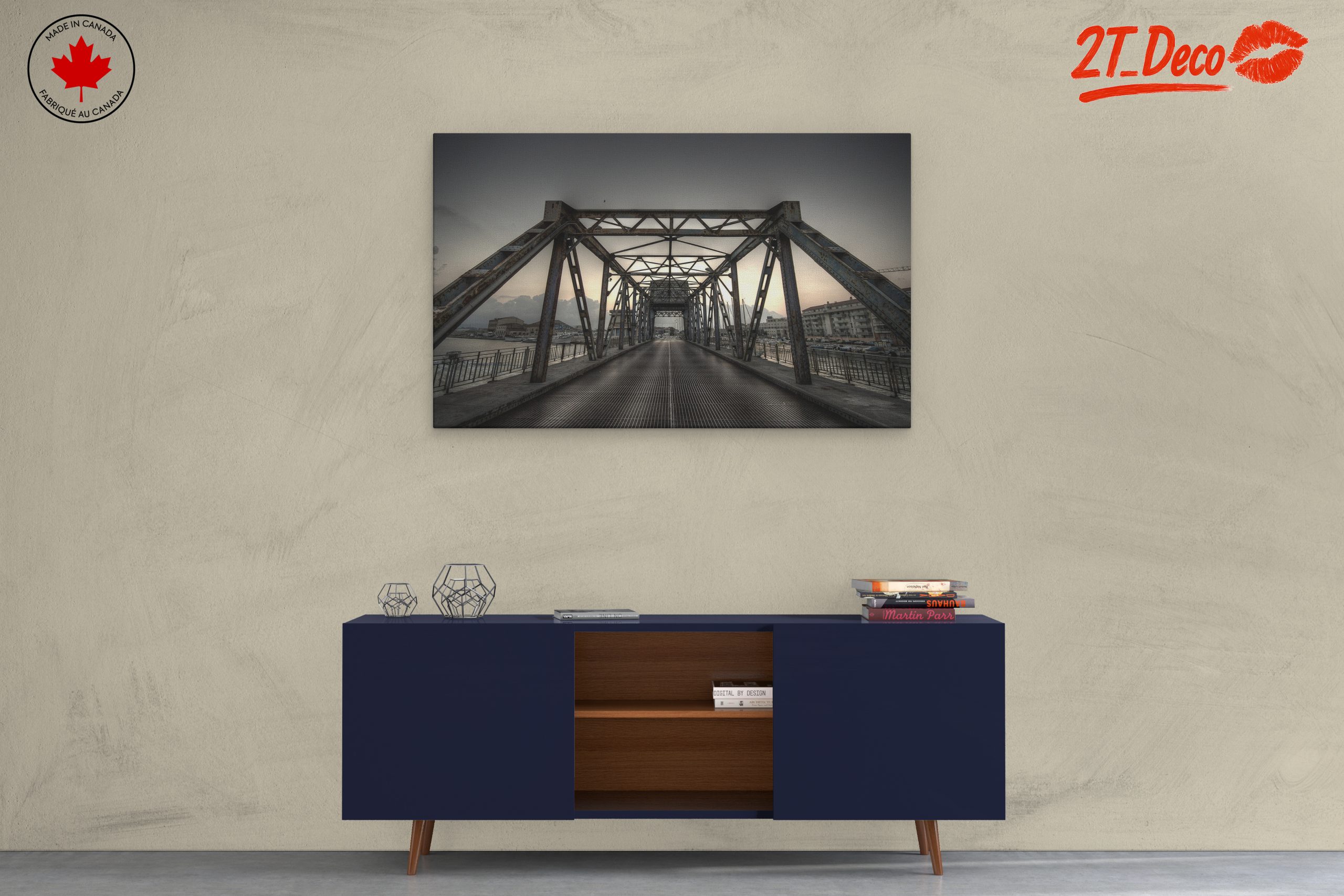 Industrial Bridge Against Dusk Sky - Image 3