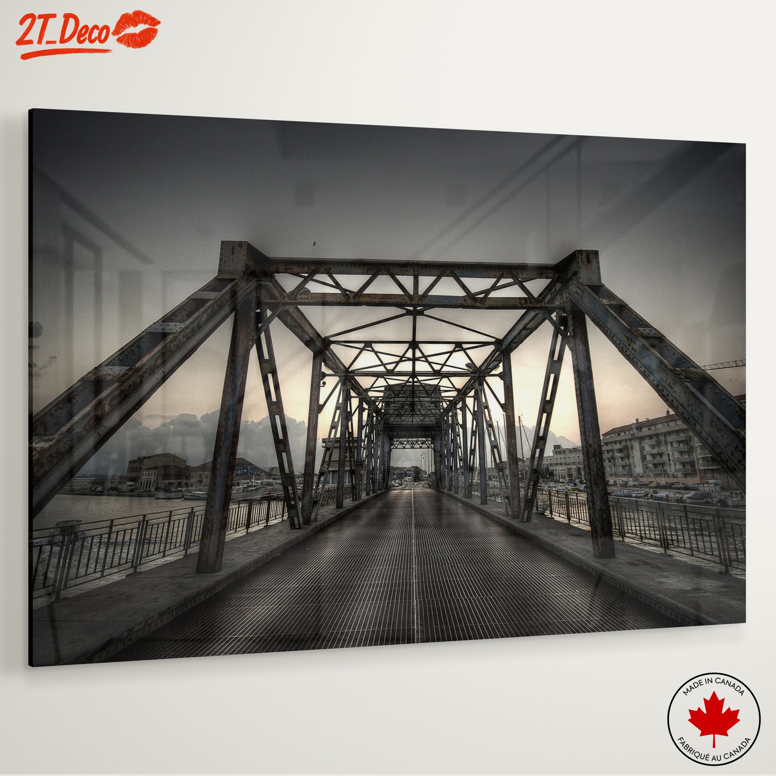 Industrial Bridge Against Dusk Sky - Image 6