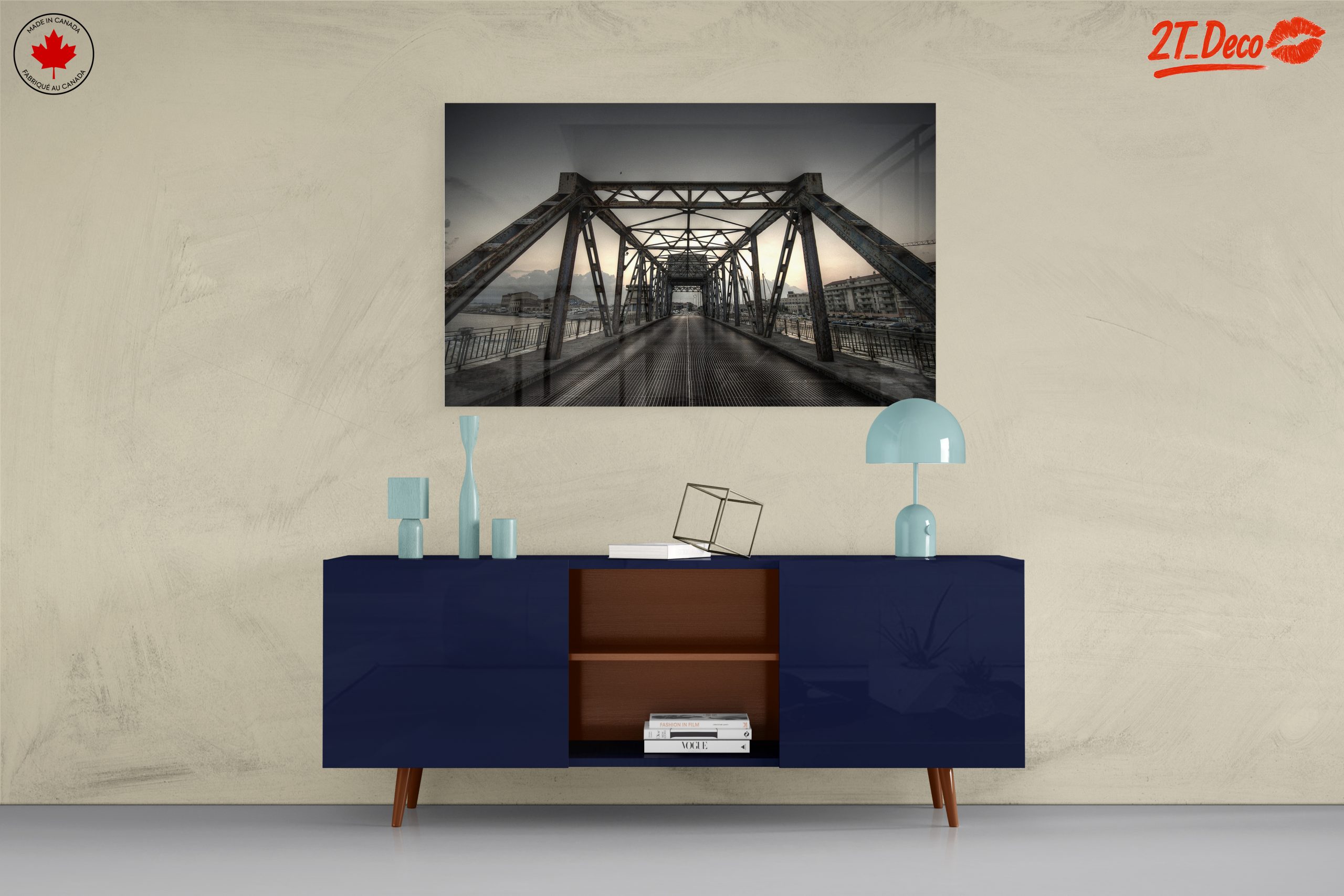 Industrial Bridge Against Dusk Sky - Image 8