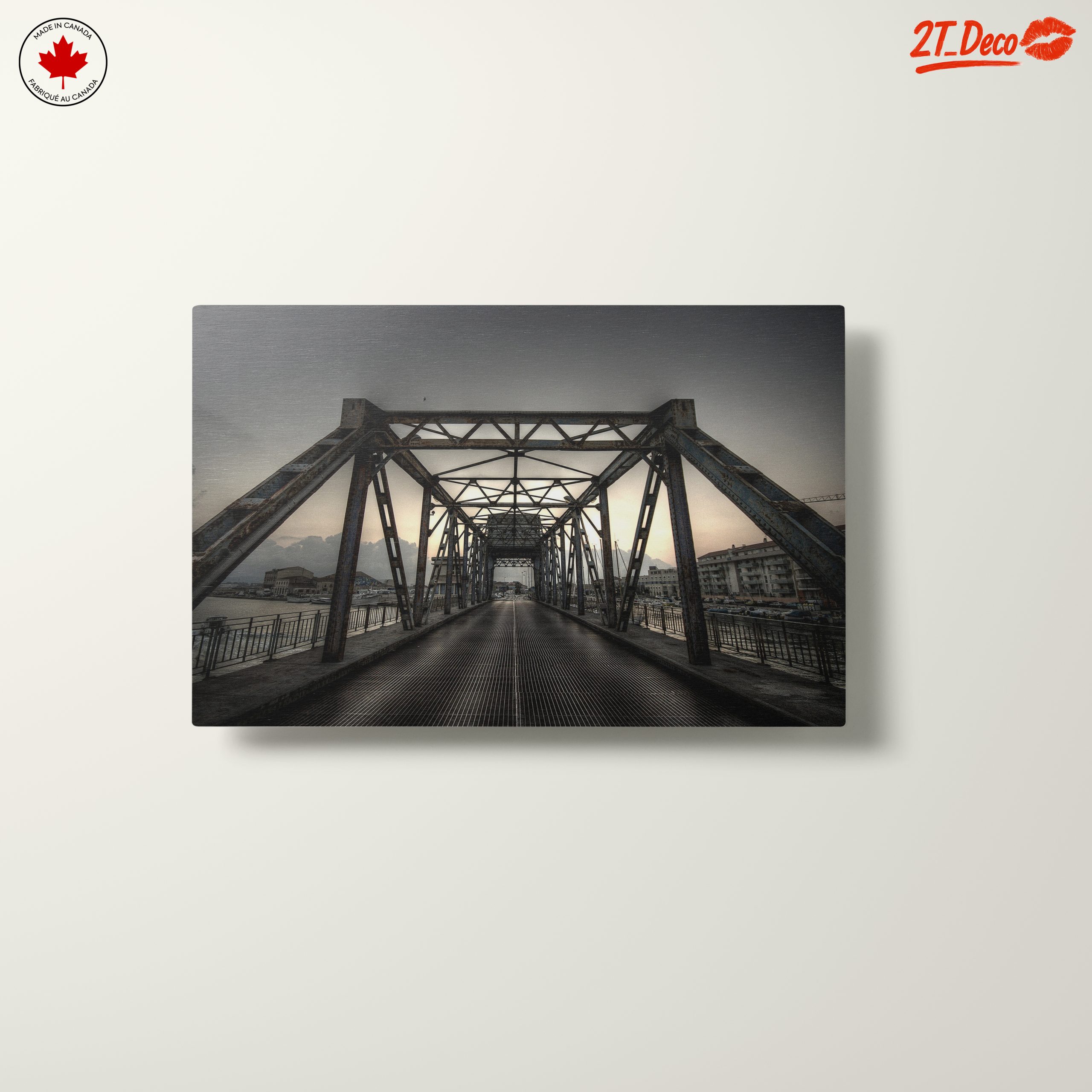 Industrial Bridge Against Dusk Sky - Image 10