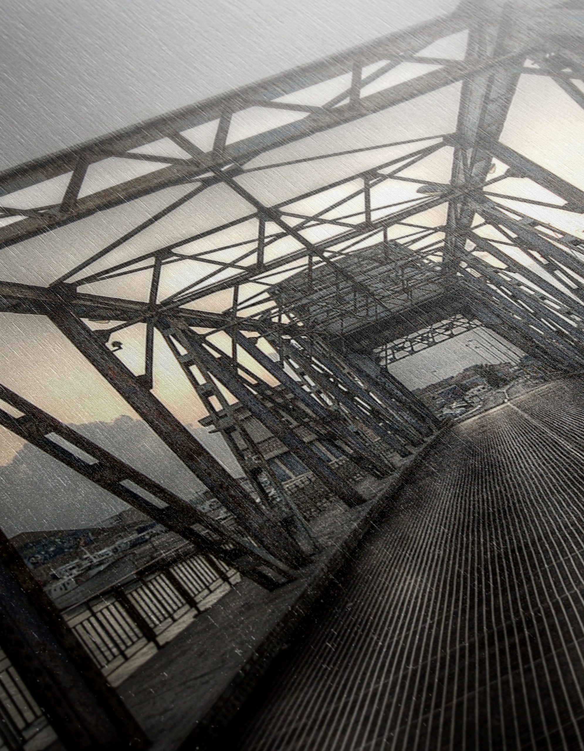 Industrial Bridge Against Dusk Sky - Image 12