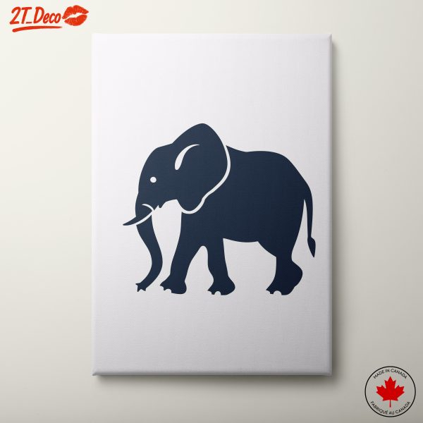 Stylized Elephant Silhouette Art