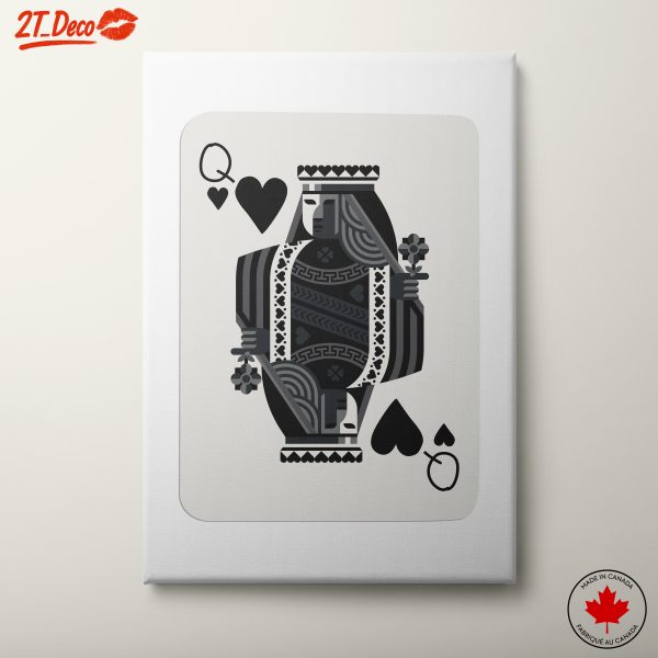 Stylized Queen of Hearts Playing Card Art 2