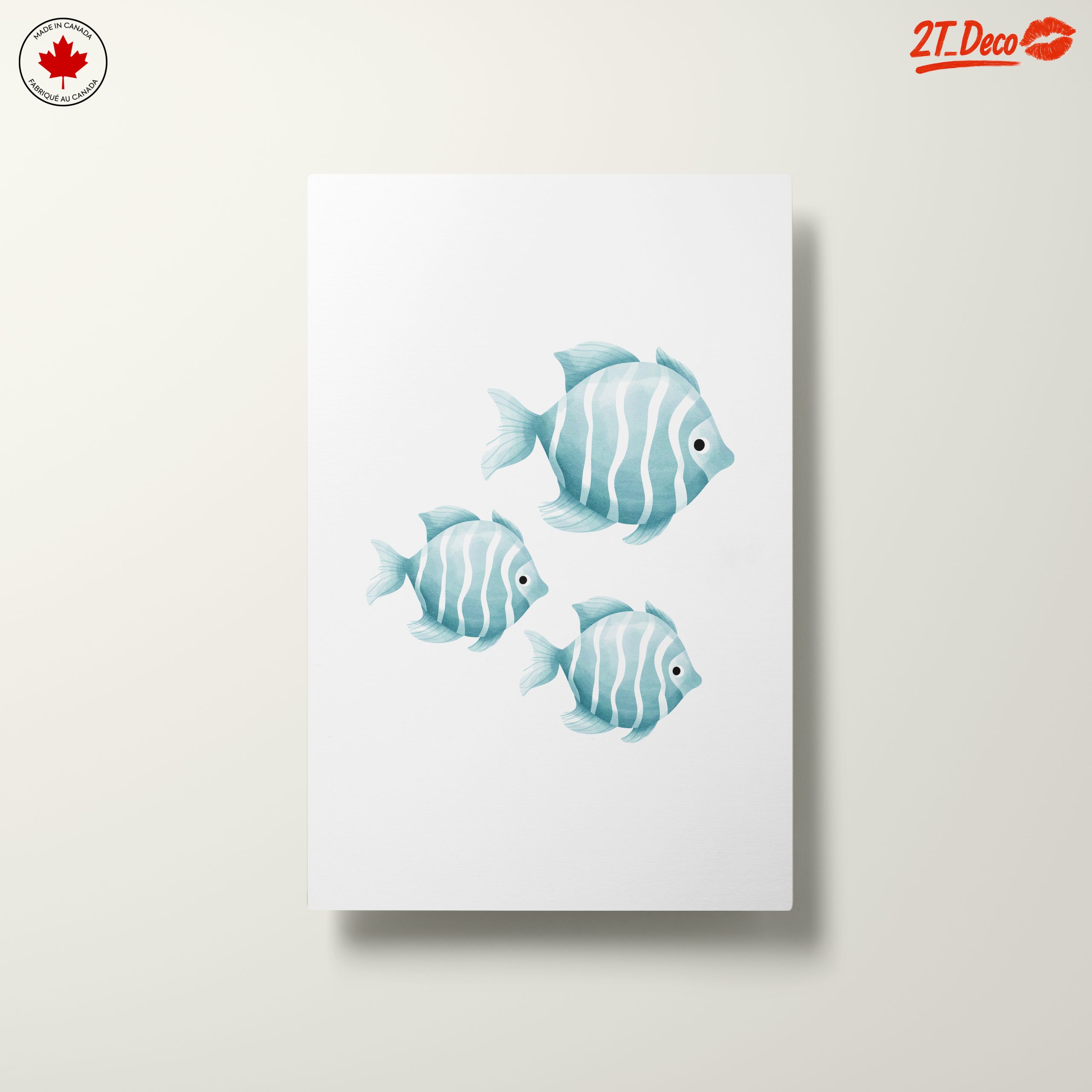 Stylized Fish Art in Soft Blue Tones - Image 10