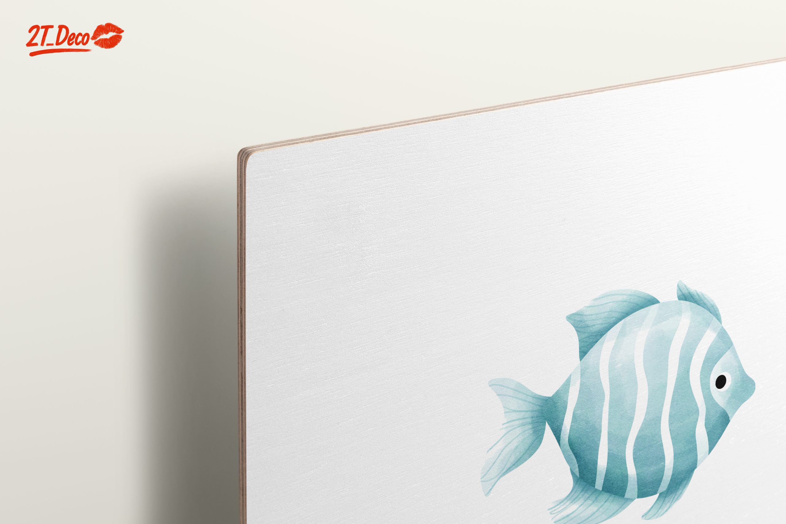 Stylized Fish Art in Soft Blue Tones - Image 15