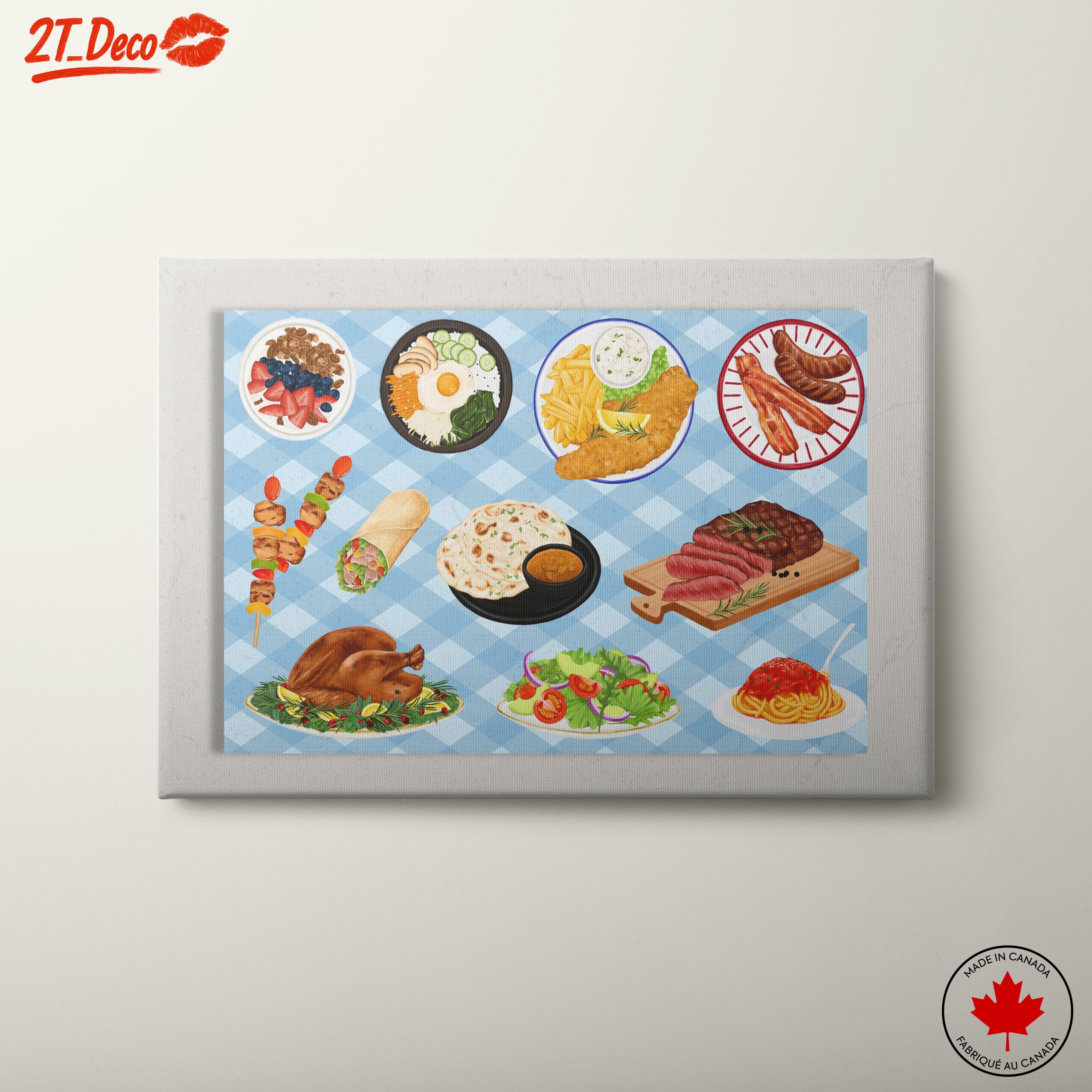 Colorful Abstract Food Art Composition