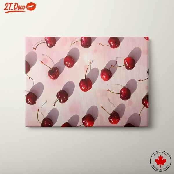Cherries on Soft Pink Background