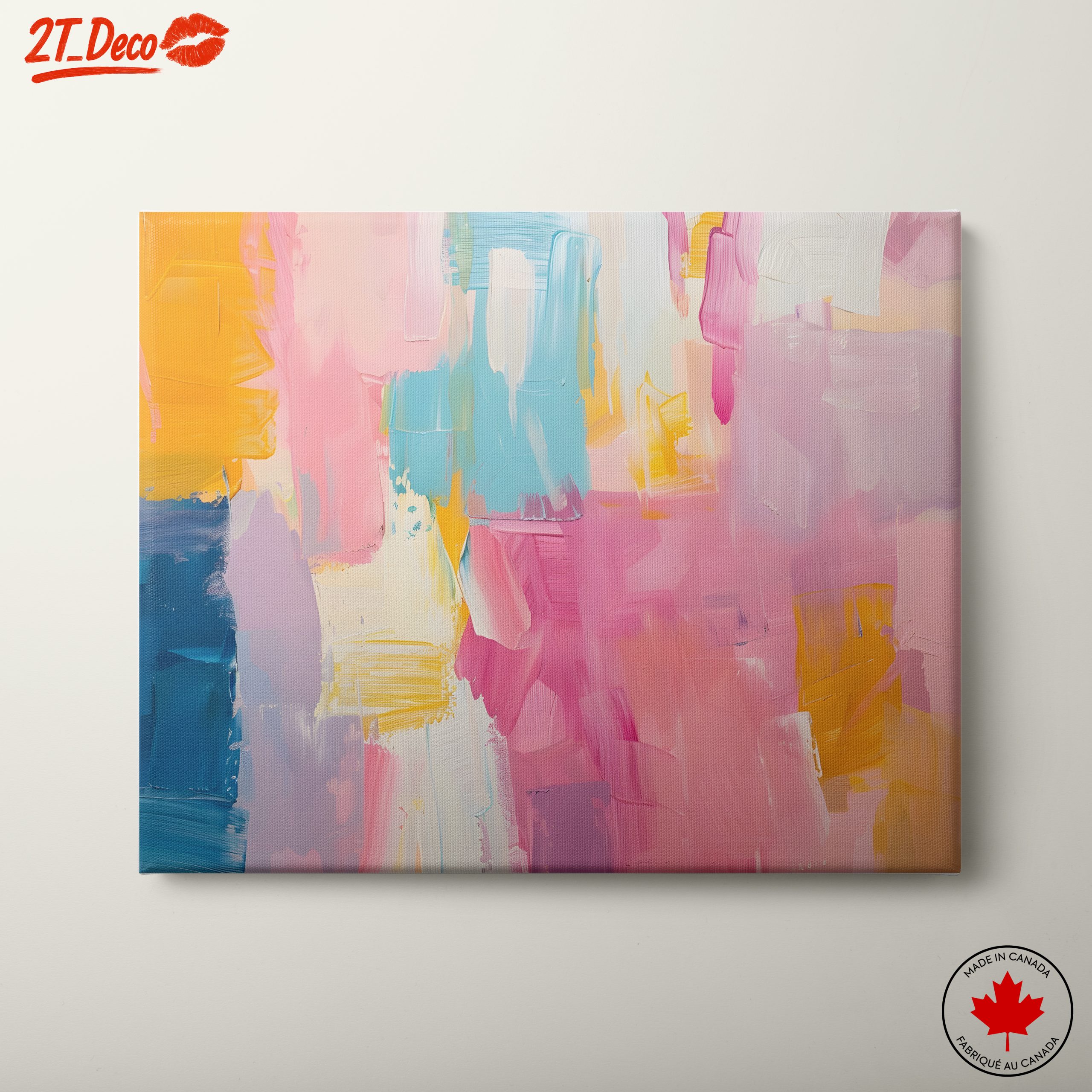 Colorful Abstract Painting with Bold Brush Strokes