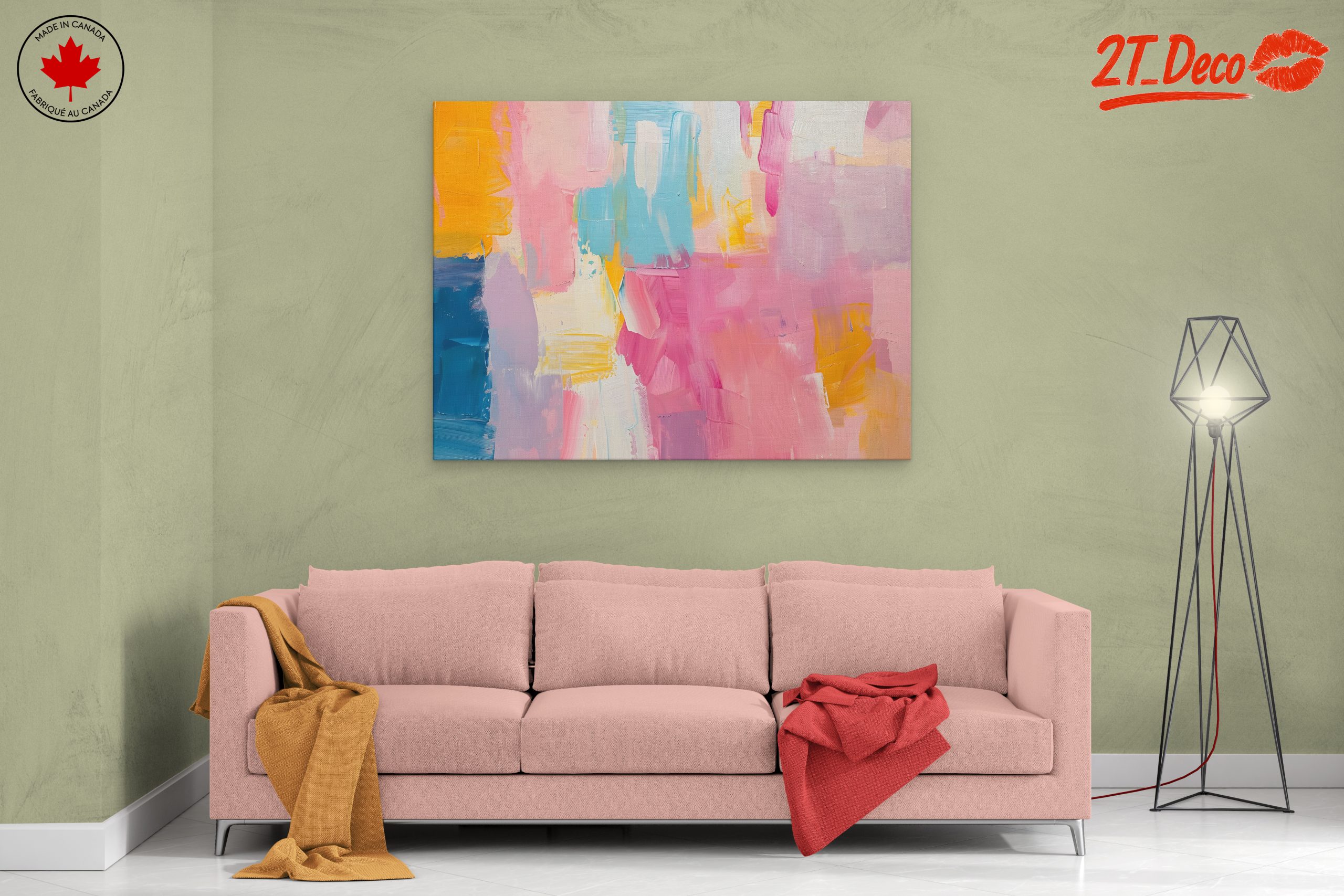 Colorful Abstract Painting with Bold Brush Strokes - Image 2
