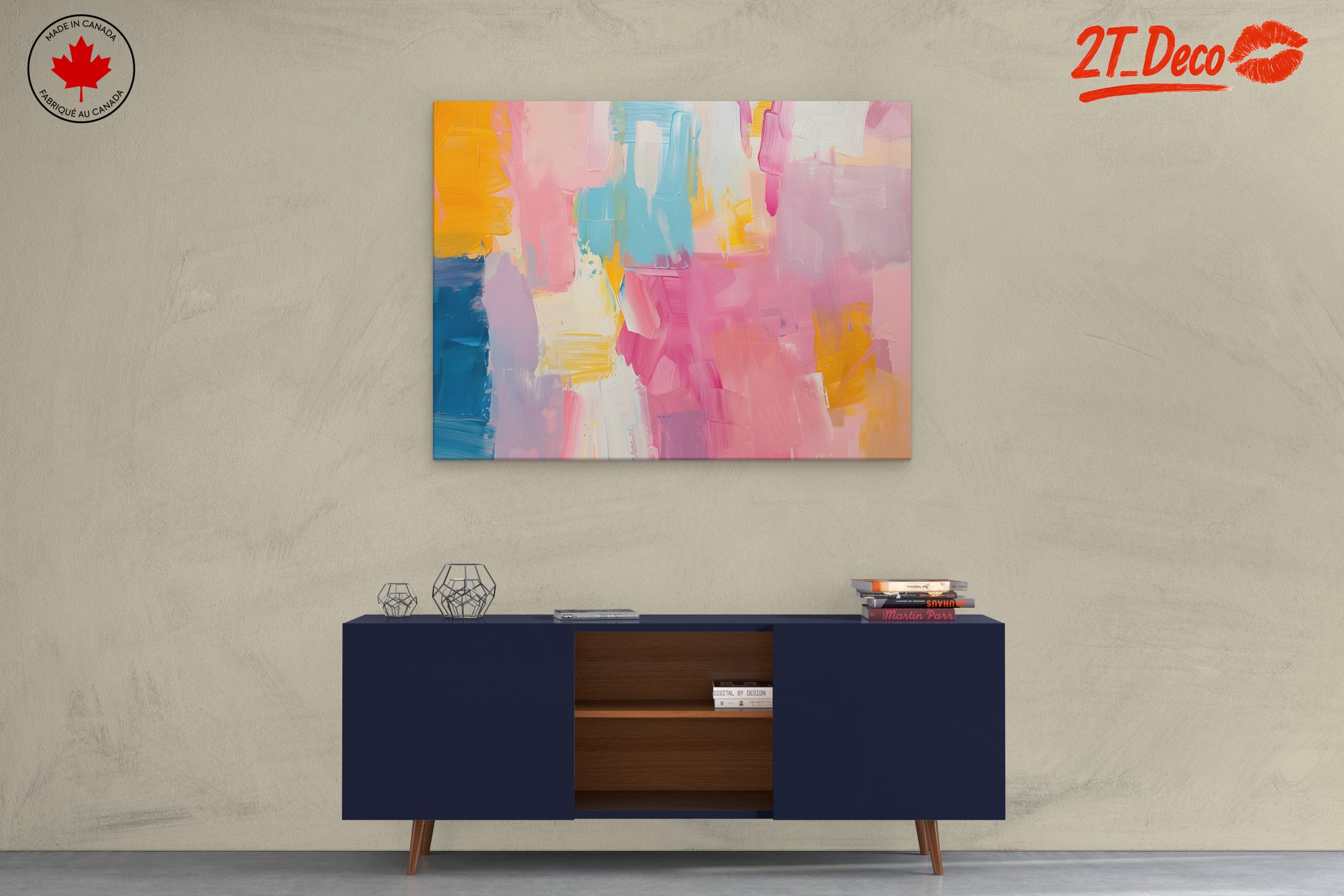 Colorful Abstract Painting with Bold Brush Strokes - Image 3