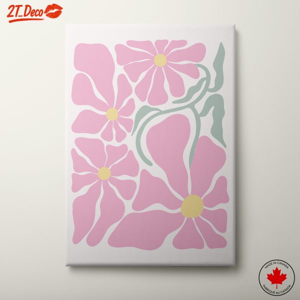 Whimsical Floral Design in Soft Pink