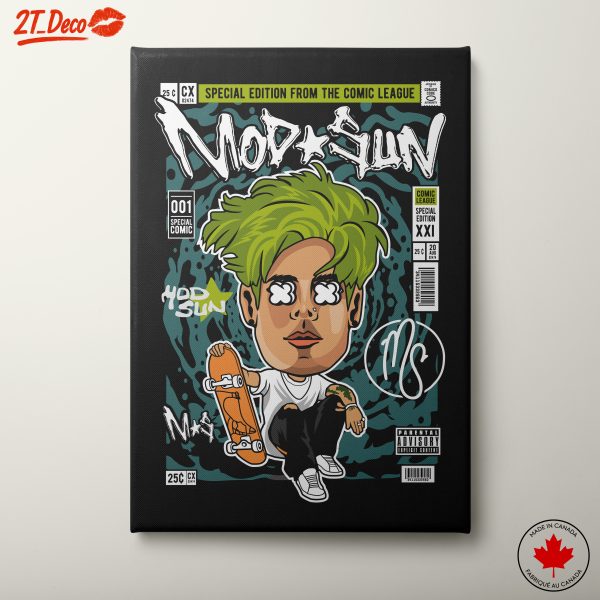 Vibrant Character Art with Skateboard