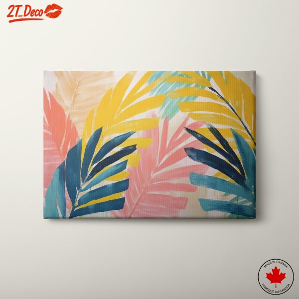Vibrant Tropical Leaves Artwork