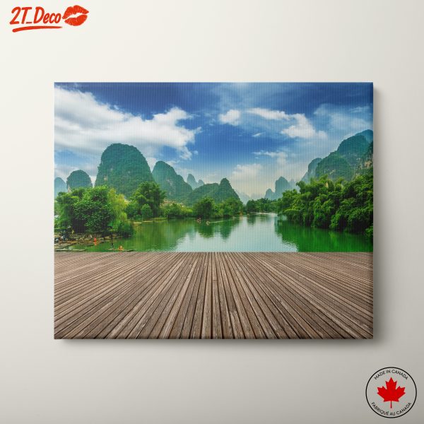 Tranquil Nature Landscape with Lush Mountains