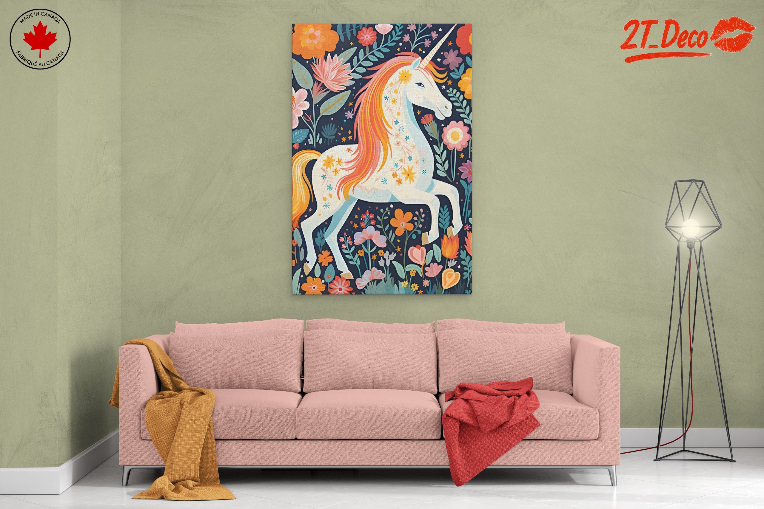 Colorful Unicorn Among Flowers - Image 2