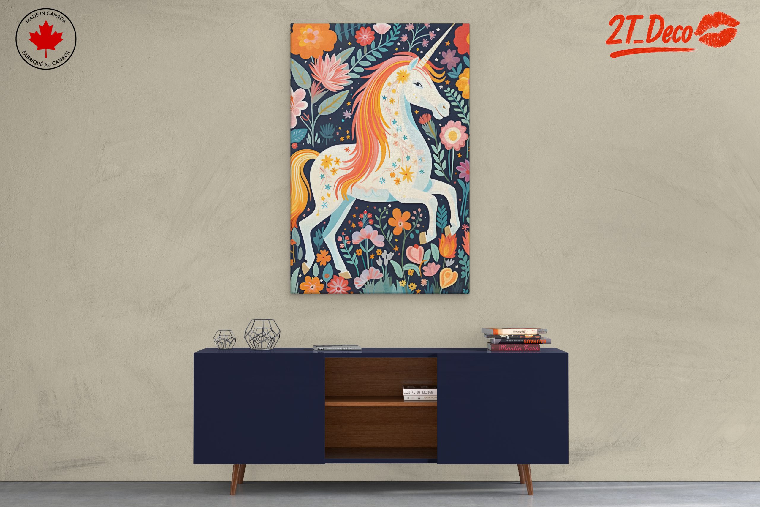Colorful Unicorn Among Flowers - Image 3