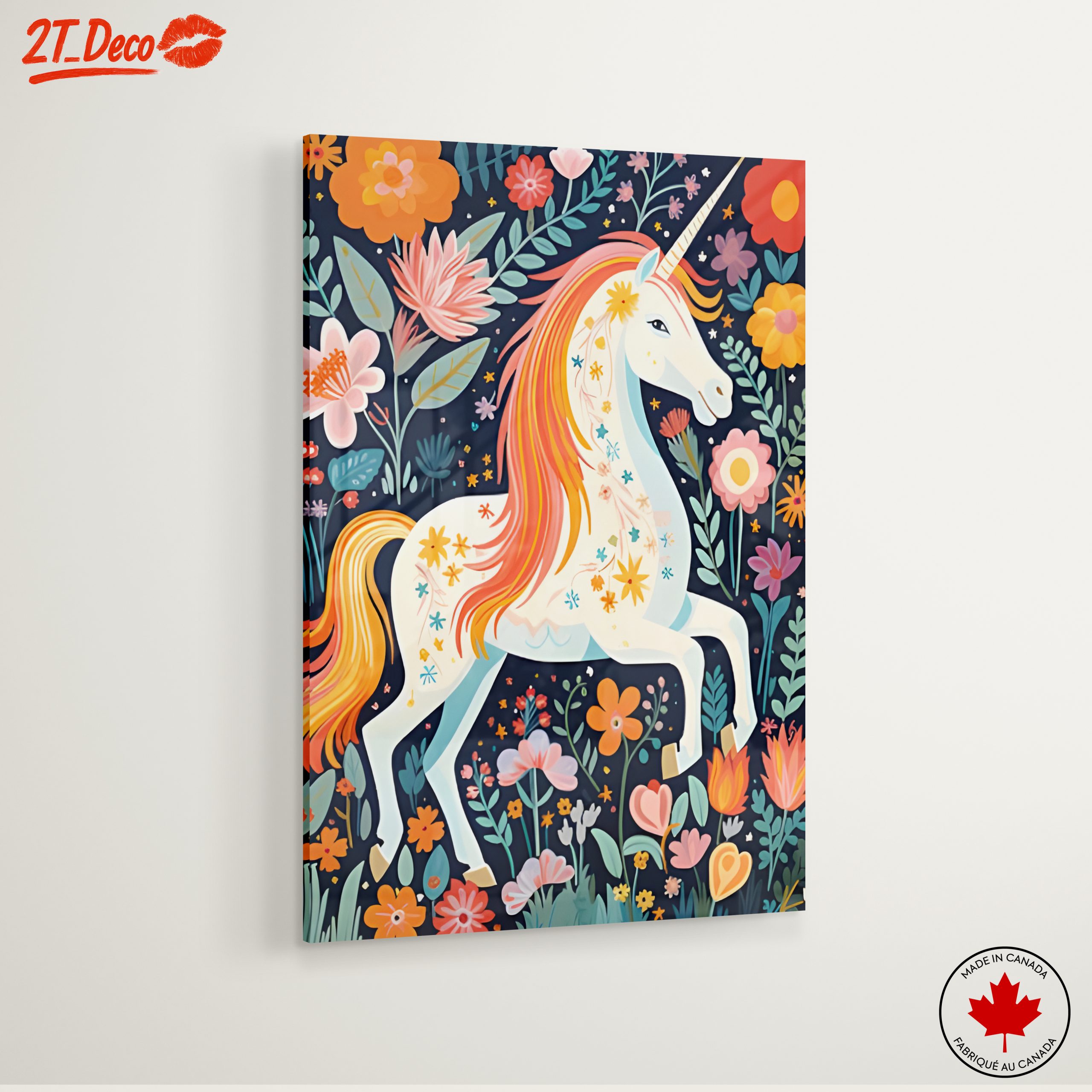 Colorful Unicorn Among Flowers - Image 6