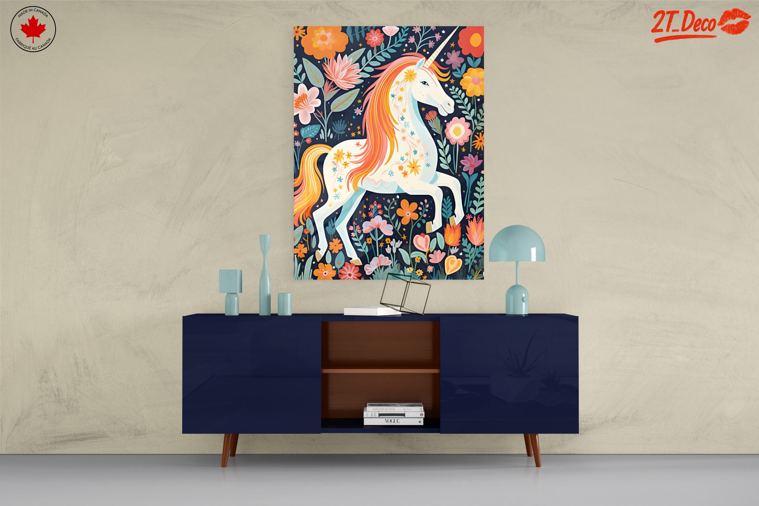 Colorful Unicorn Among Flowers - Image 8