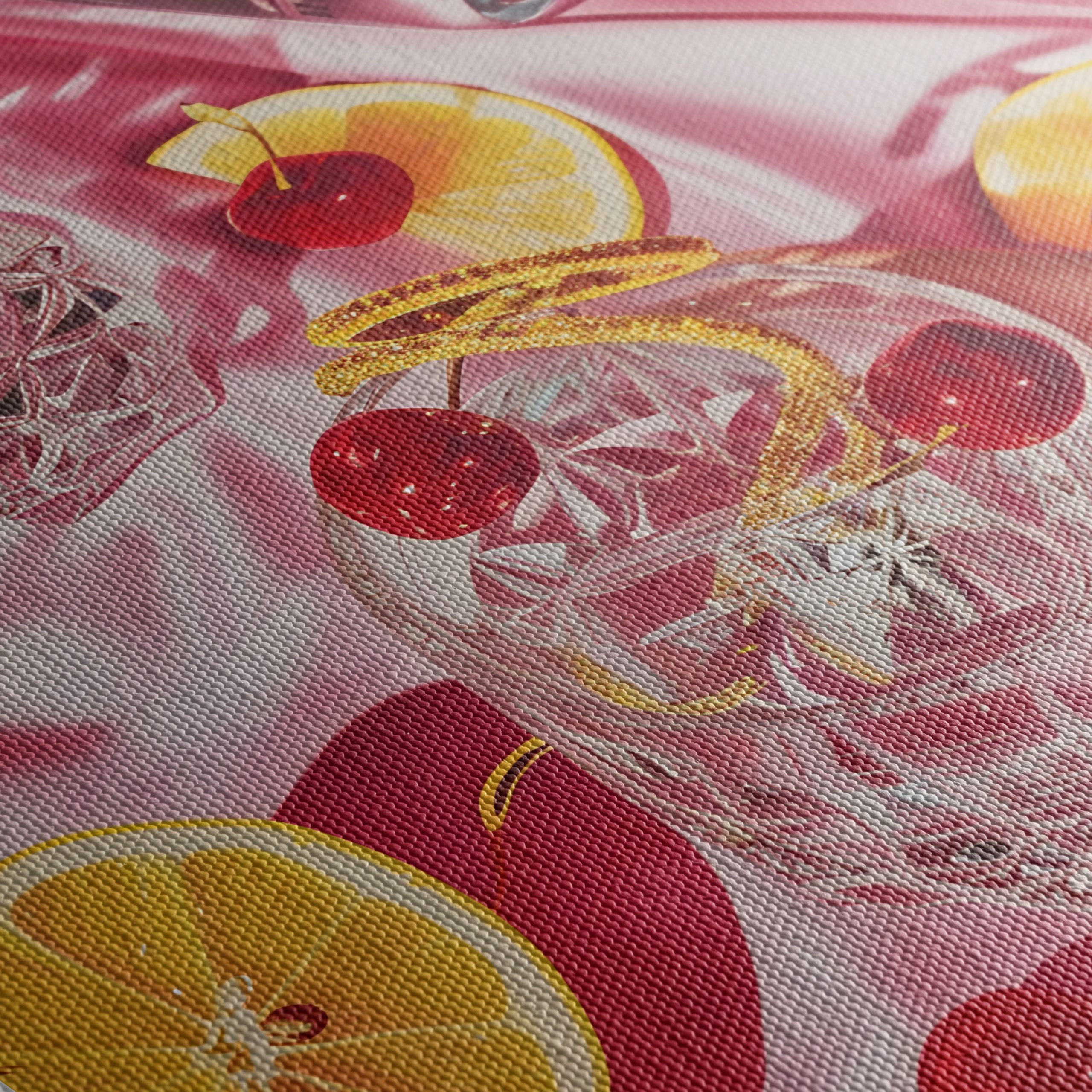 Cocktail Glasses with Cherries and Lemon - Image 5
