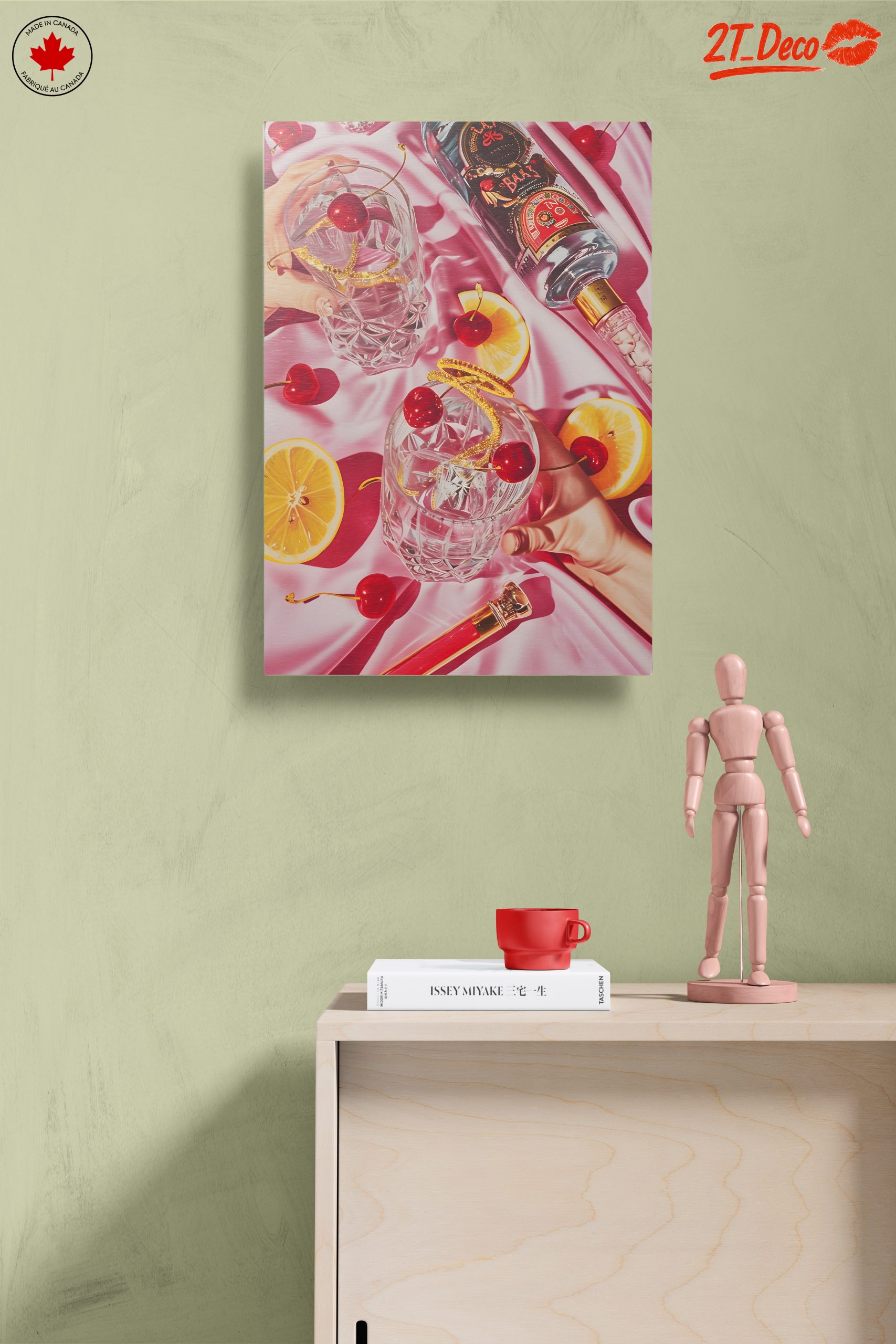 Cocktail Glasses with Cherries and Lemon - Image 14