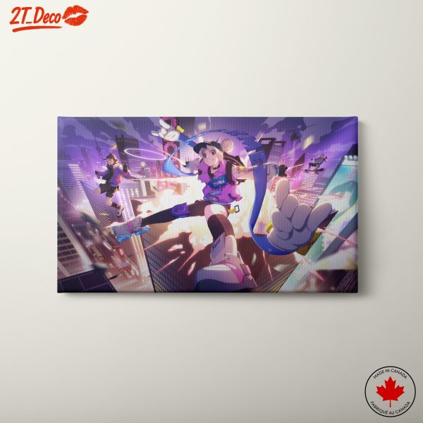 Dynamic Urban Anime Characters in Action