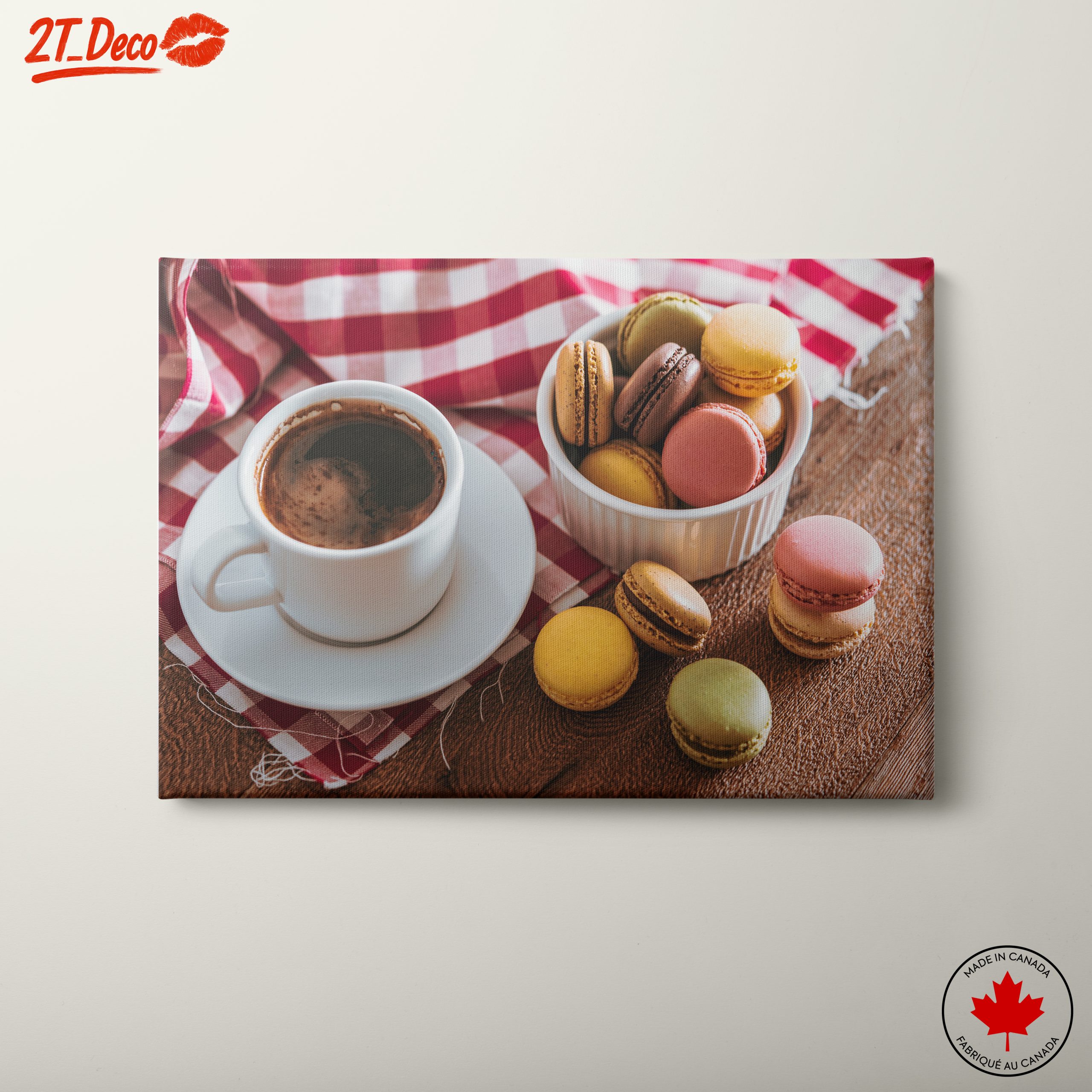 Coffee and Macarons Still Life Art