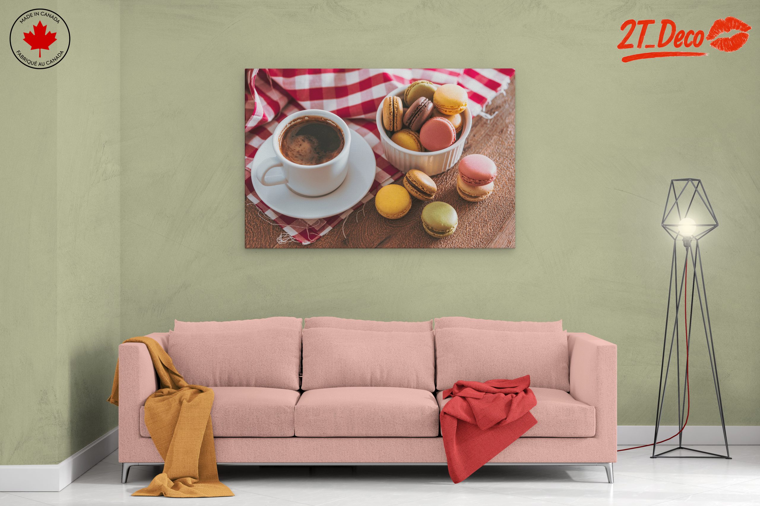 Coffee and Macarons Still Life Art - Image 2