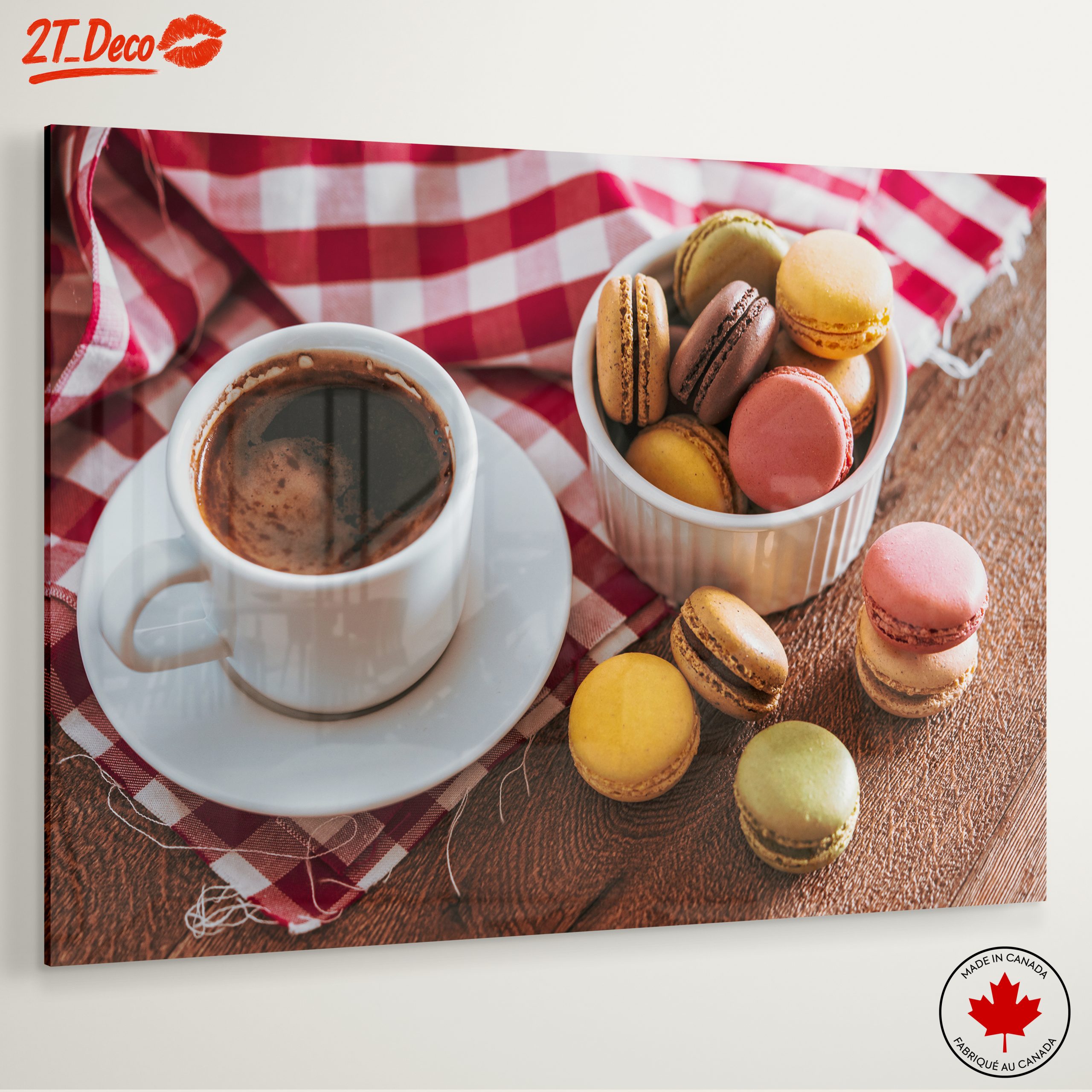 Coffee and Macarons Still Life Art - Image 6