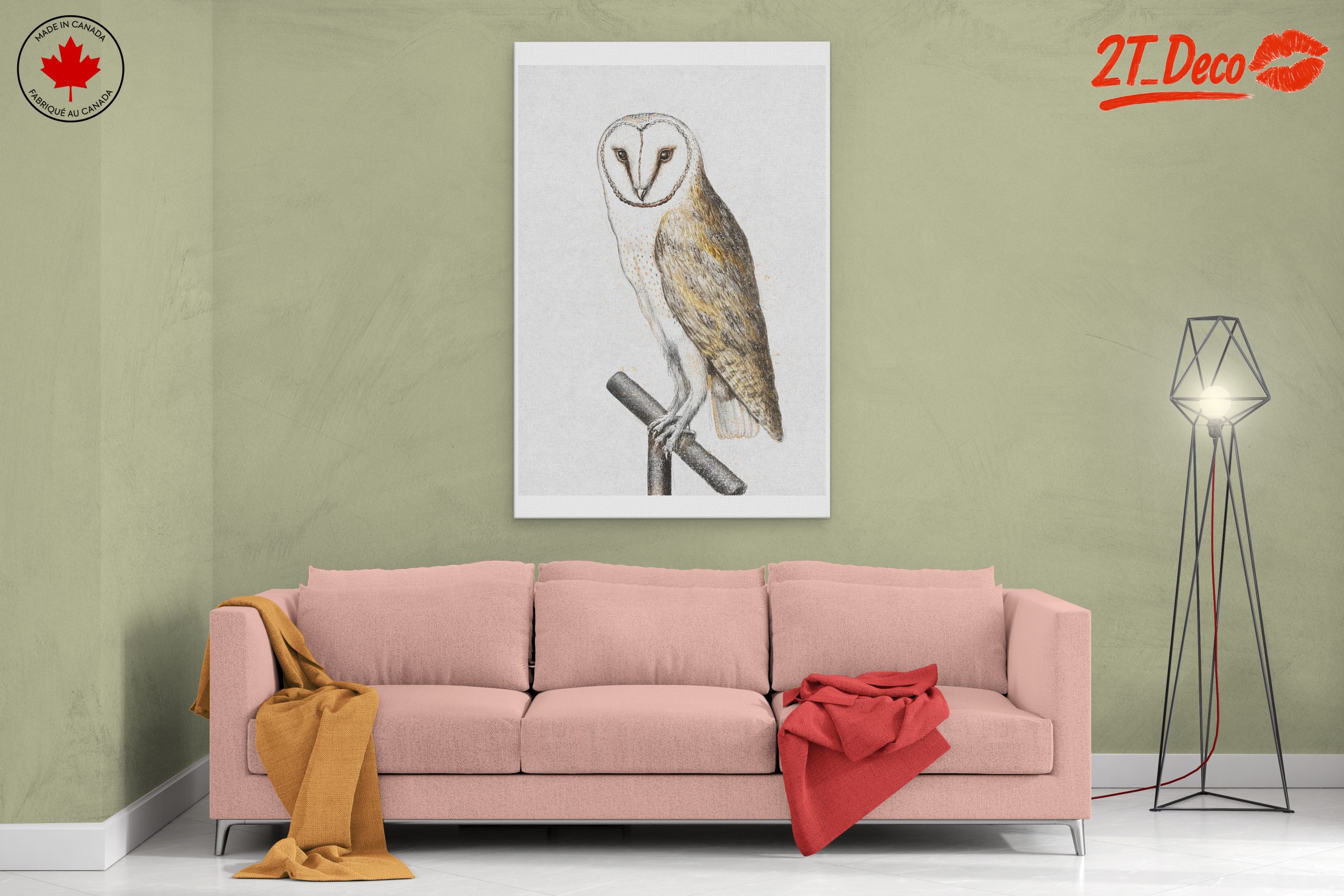 Illustration of a Barn Owl Perched - Image 2