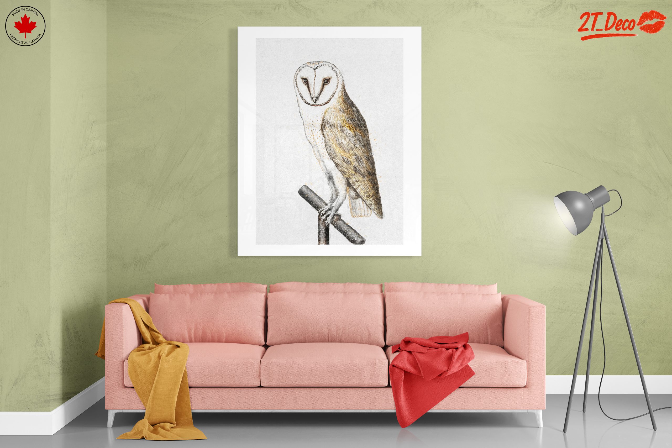 Illustration of a Barn Owl Perched - Image 7