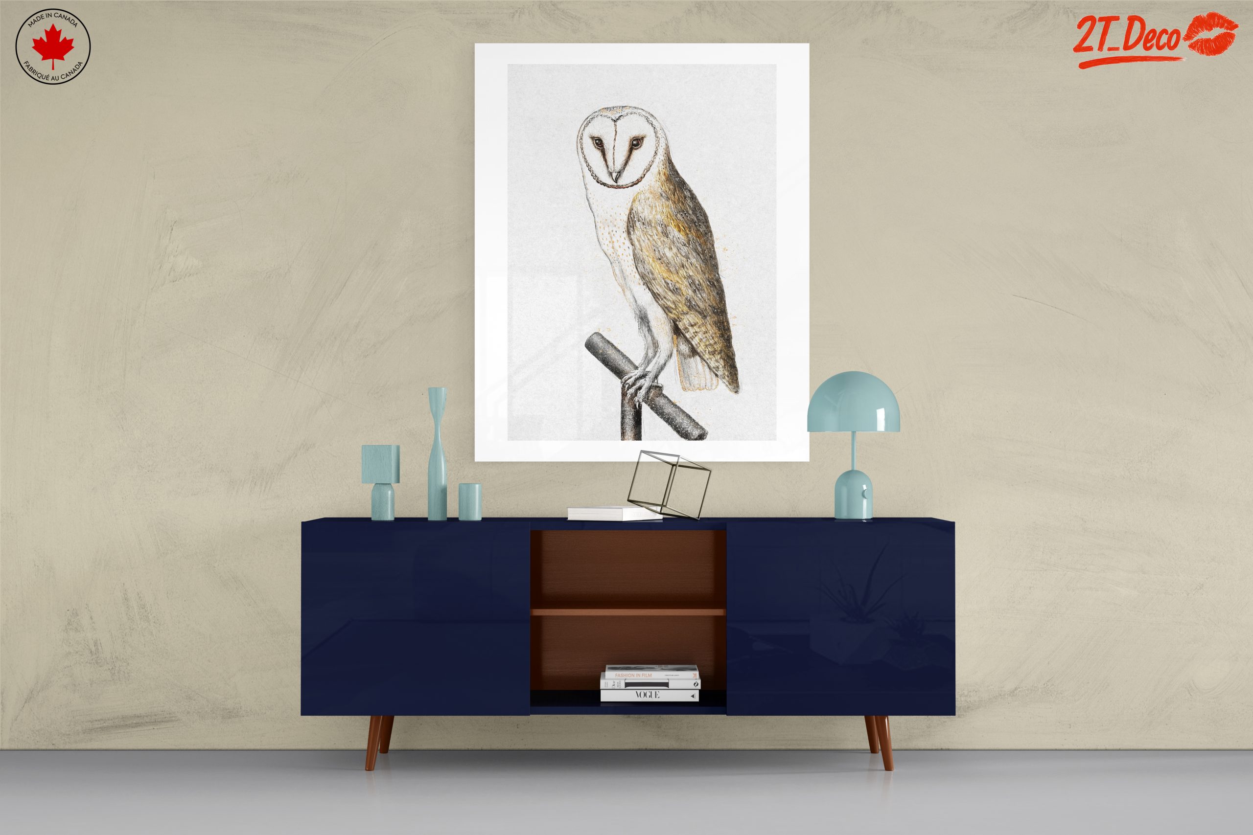 Illustration of a Barn Owl Perched - Image 8