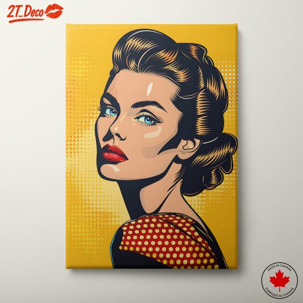 Stylish Pop Art Portrait with Bold Colors