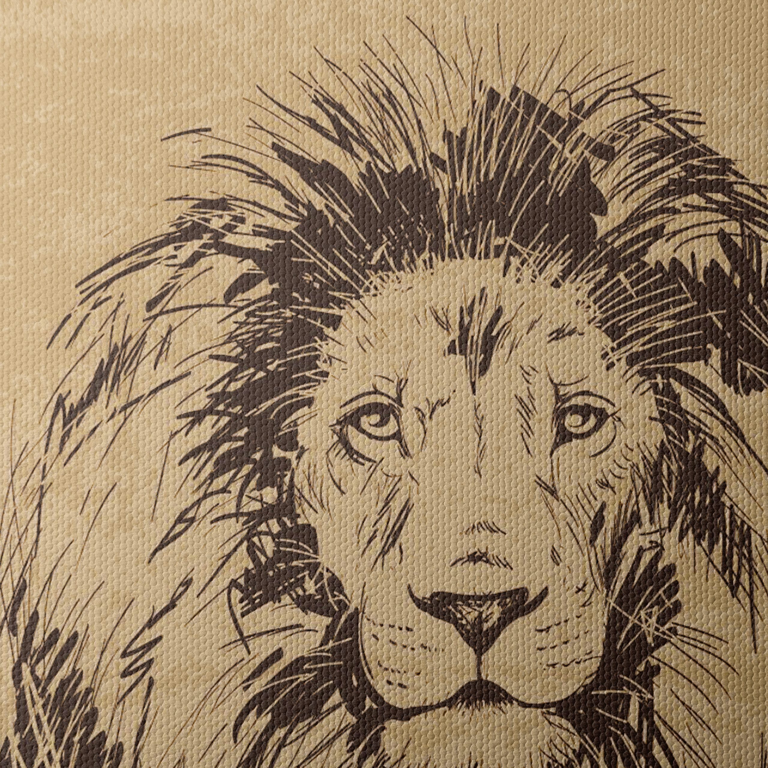 Artistic Lion Illustration in Neutral Tones - Image 4