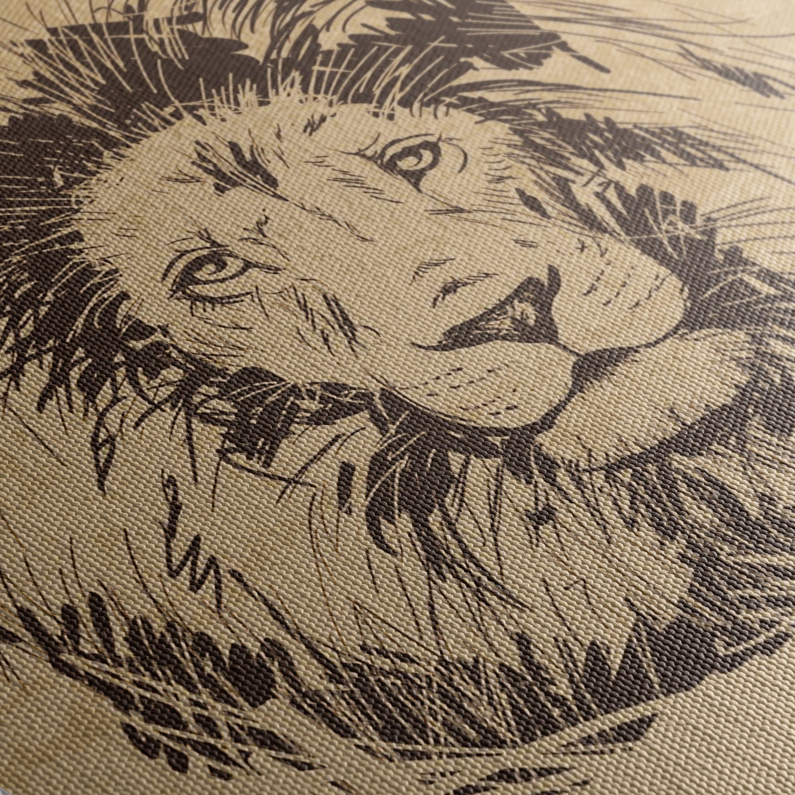 Artistic Lion Illustration in Neutral Tones - Image 5