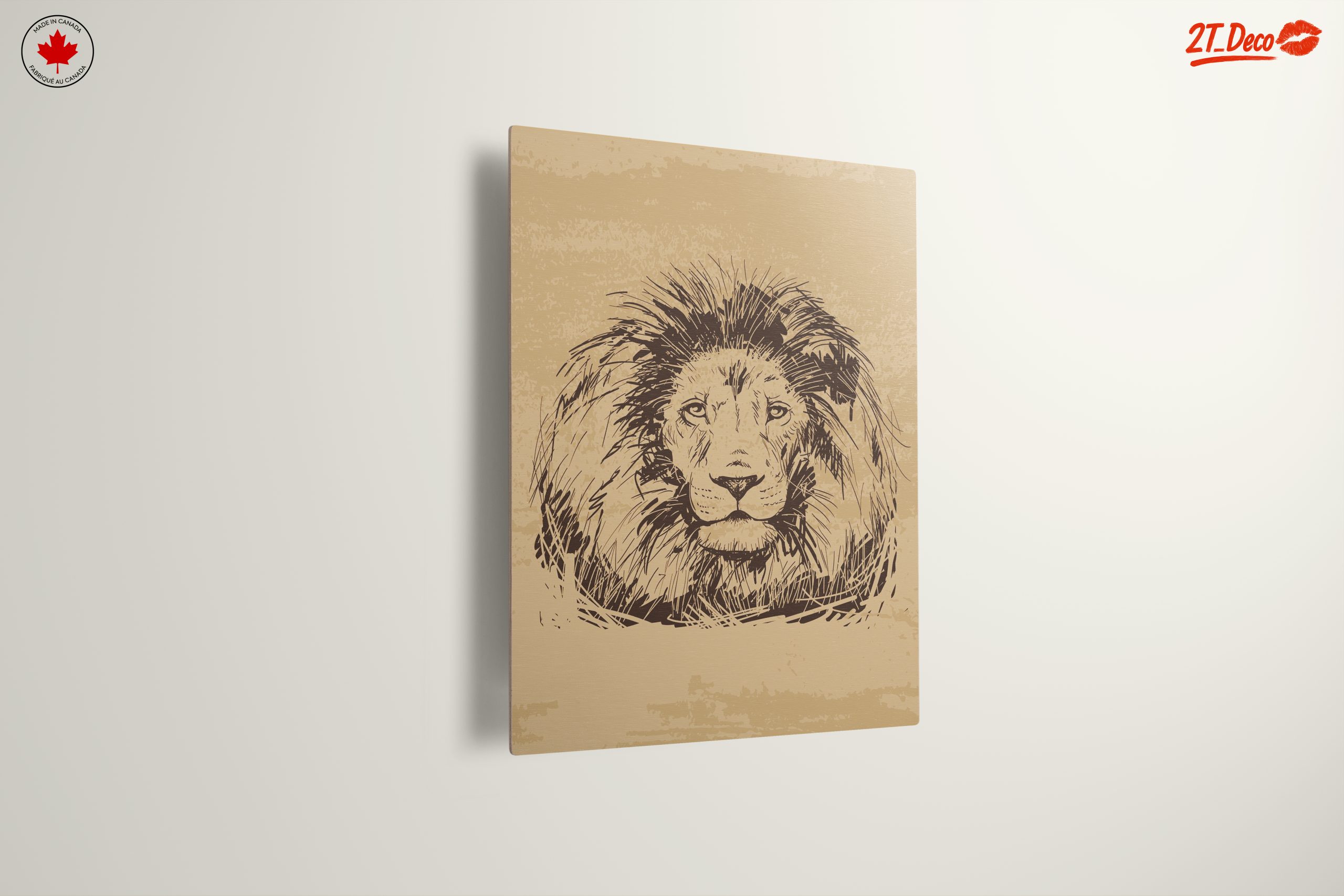 Artistic Lion Illustration in Neutral Tones - Image 13