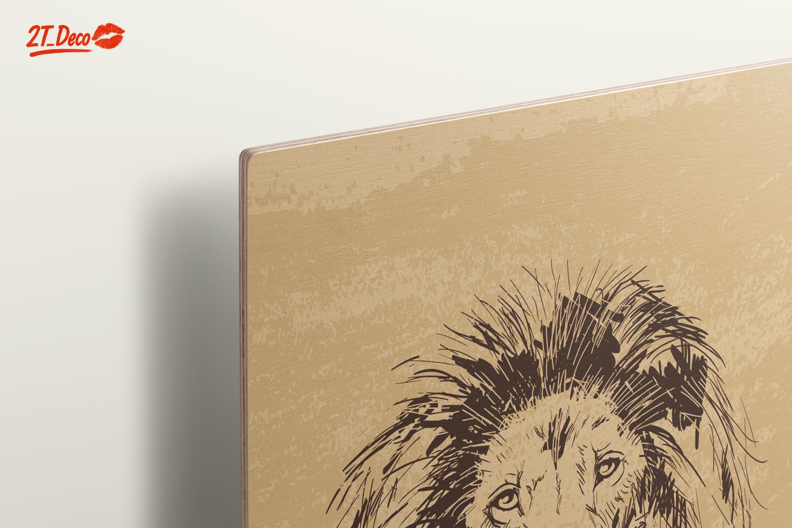 Artistic Lion Illustration in Neutral Tones - Image 15