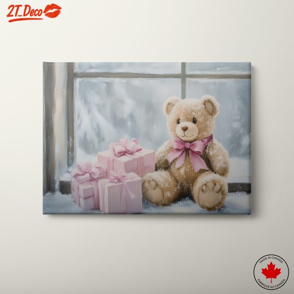 Teddy Bear With Presents in Winter