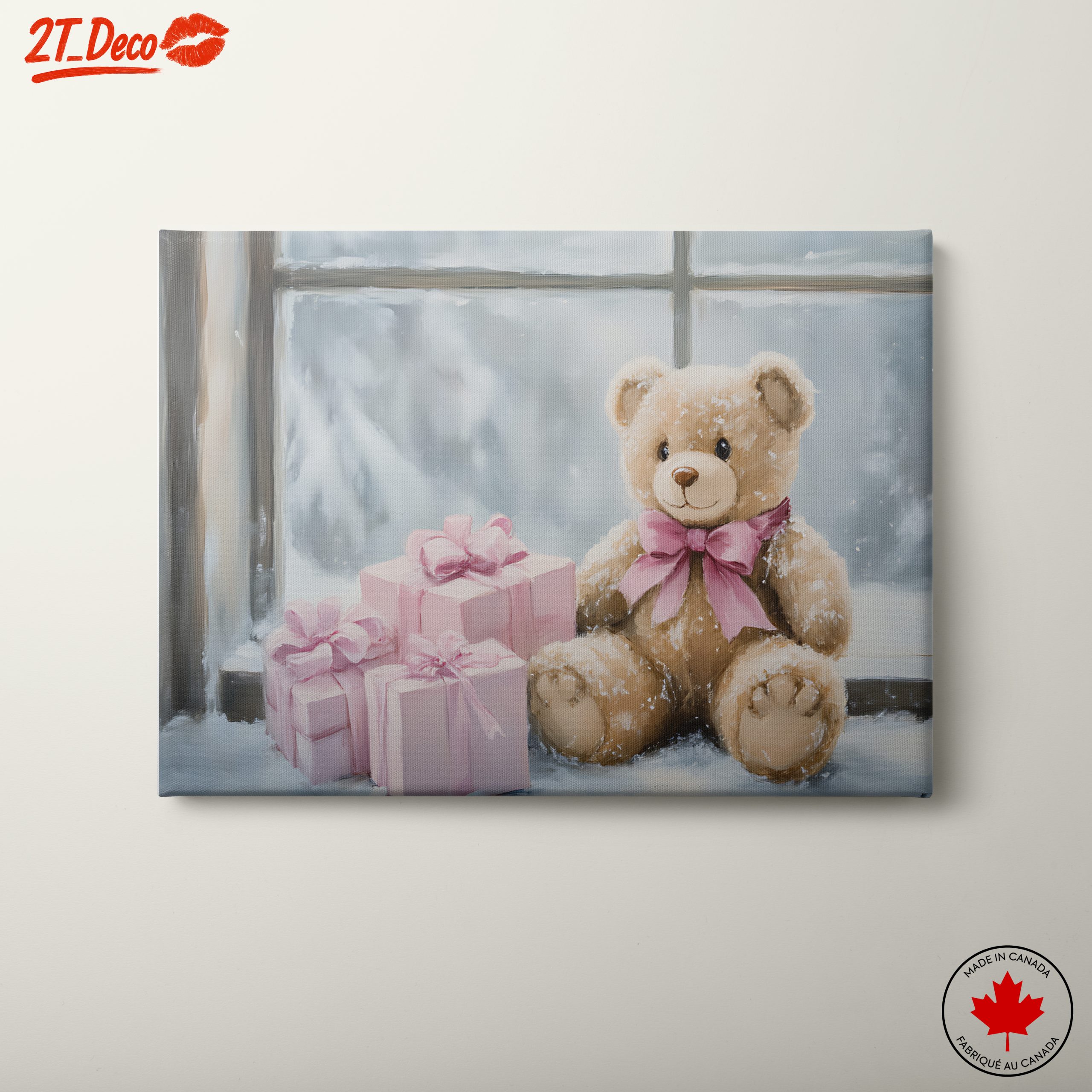 Teddy Bear With Presents in Winter