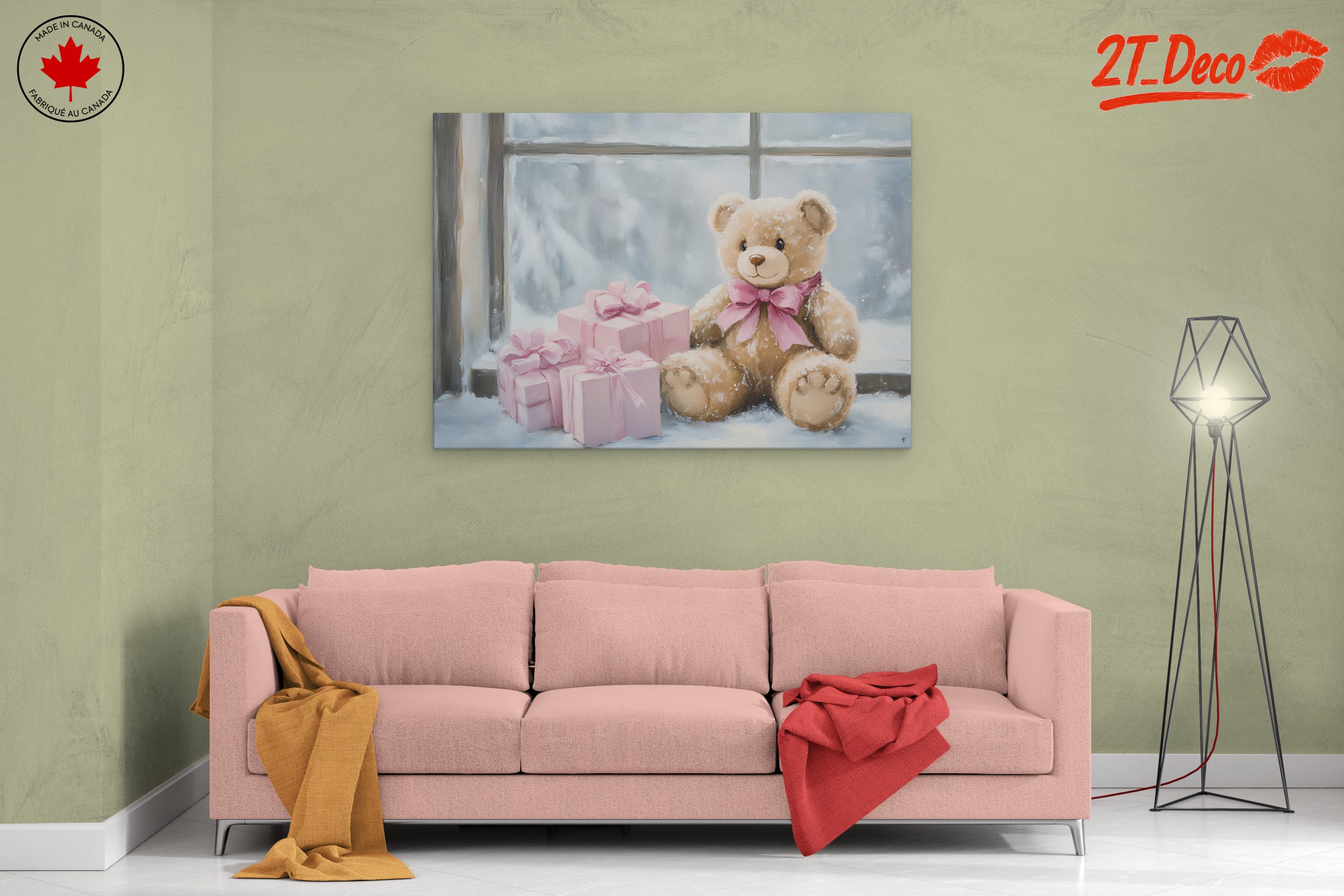 Teddy Bear With Presents in Winter - Image 2