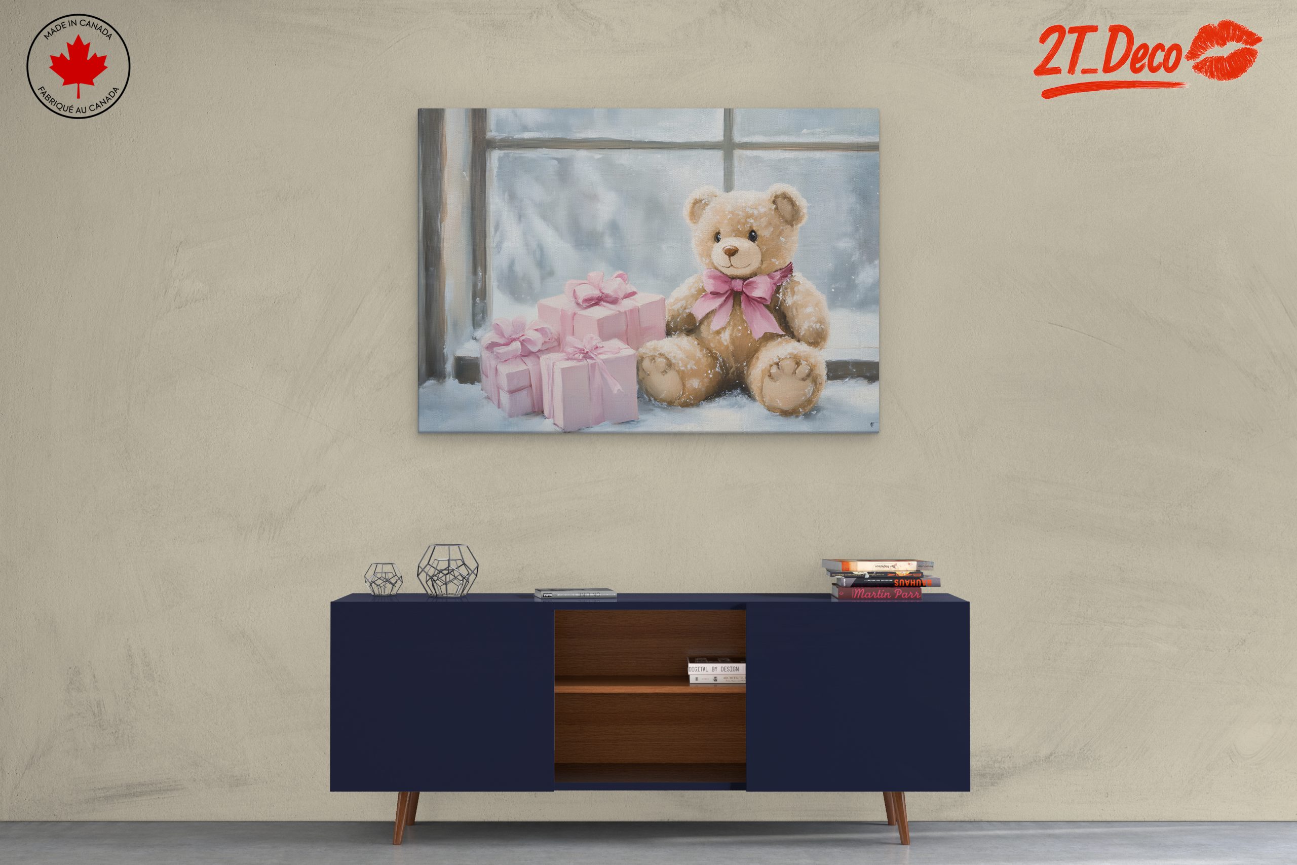 Teddy Bear With Presents in Winter - Image 3