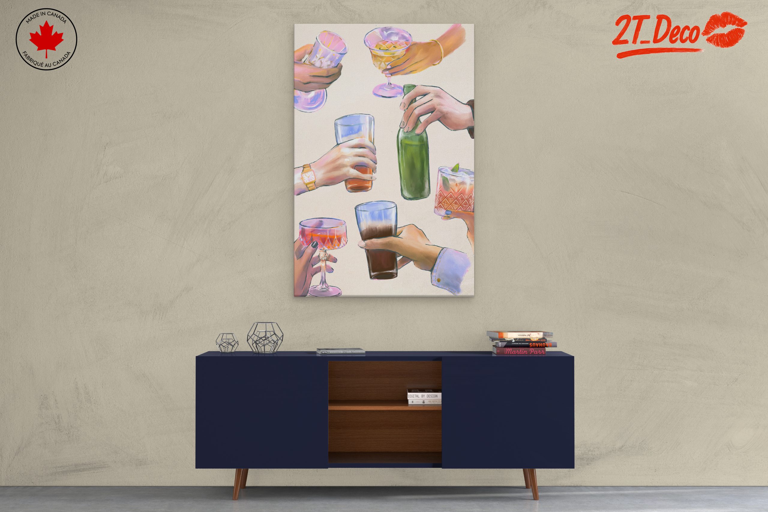 Celebratory Cocktail Hands Art - Image 3