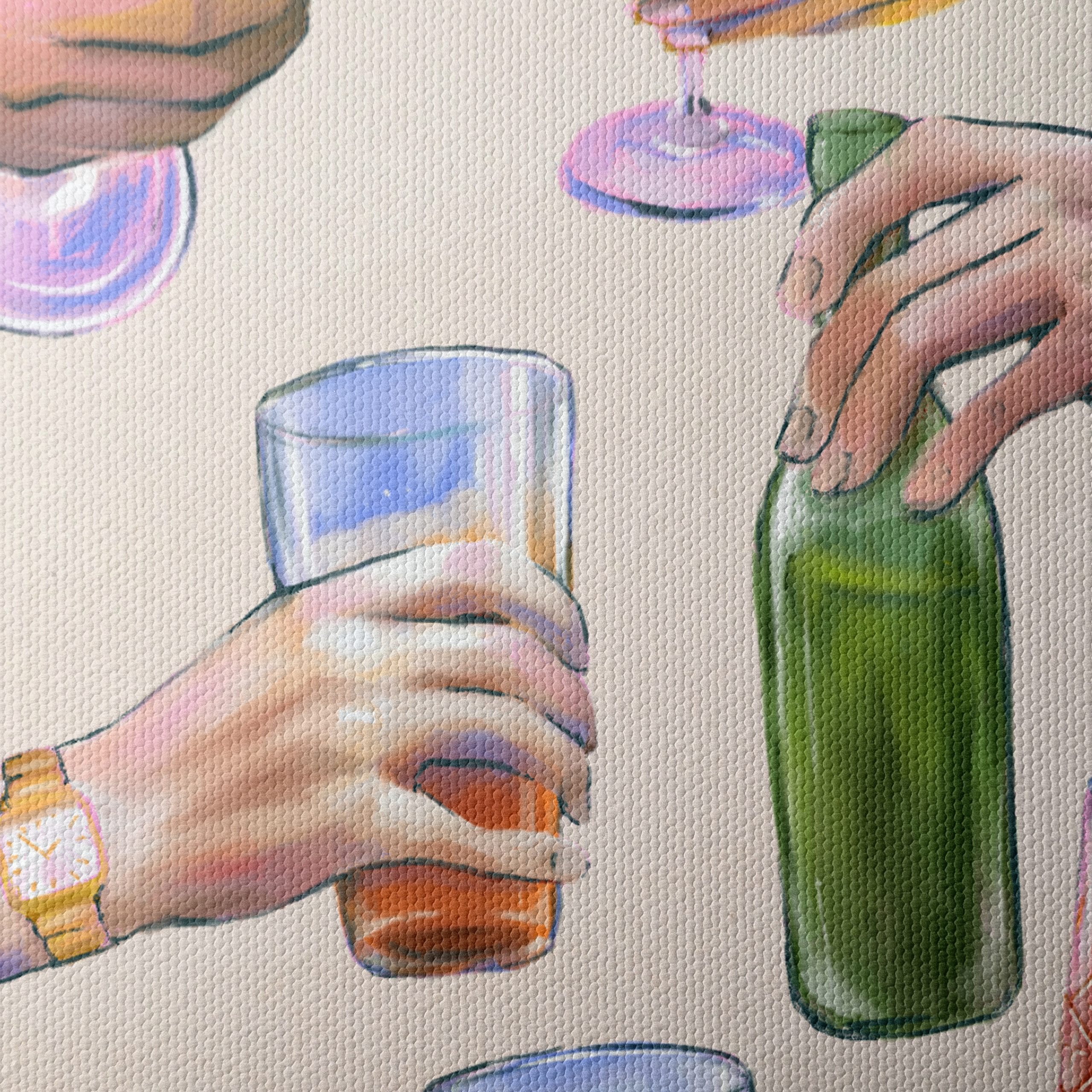 Celebratory Cocktail Hands Art - Image 4