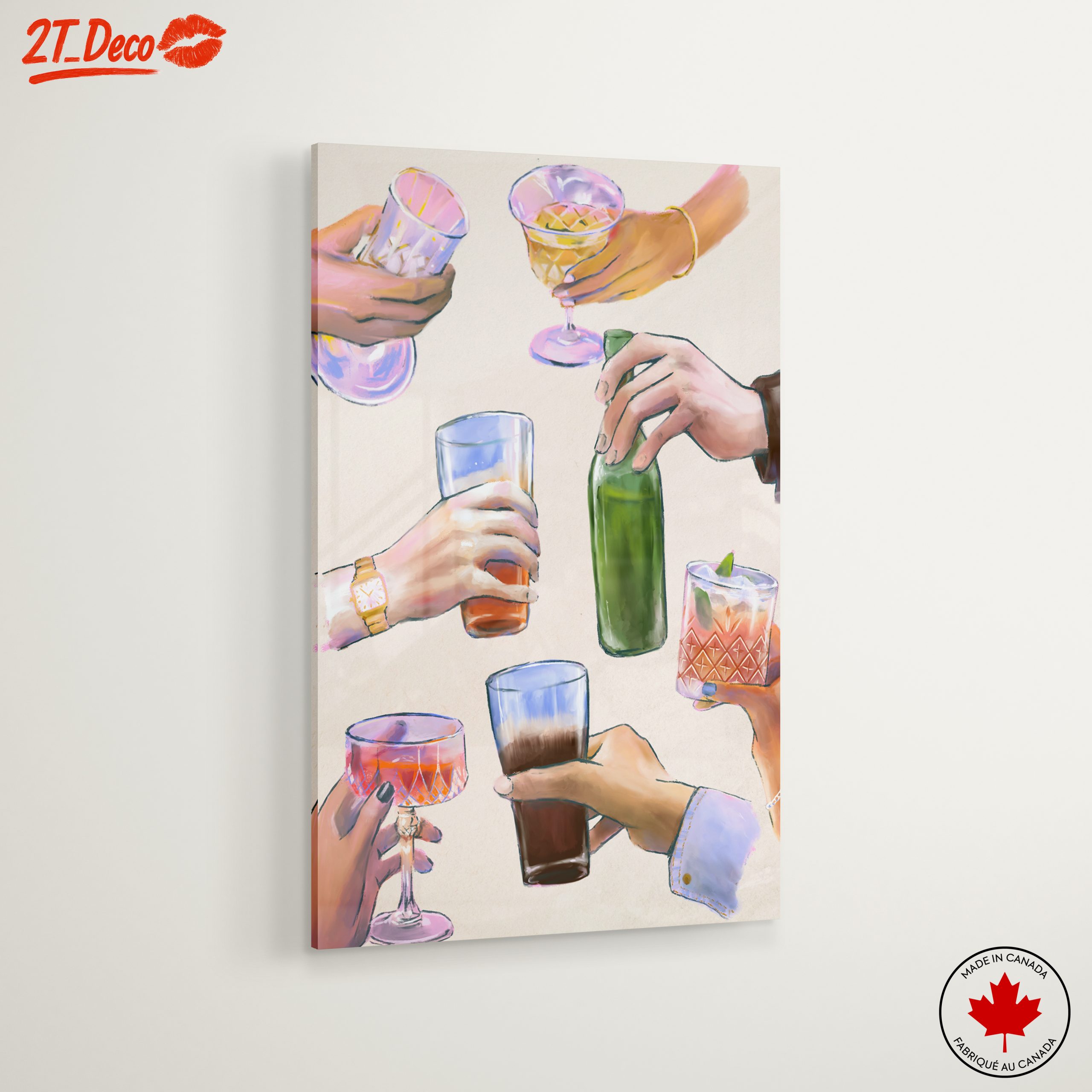 Celebratory Cocktail Hands Art - Image 6
