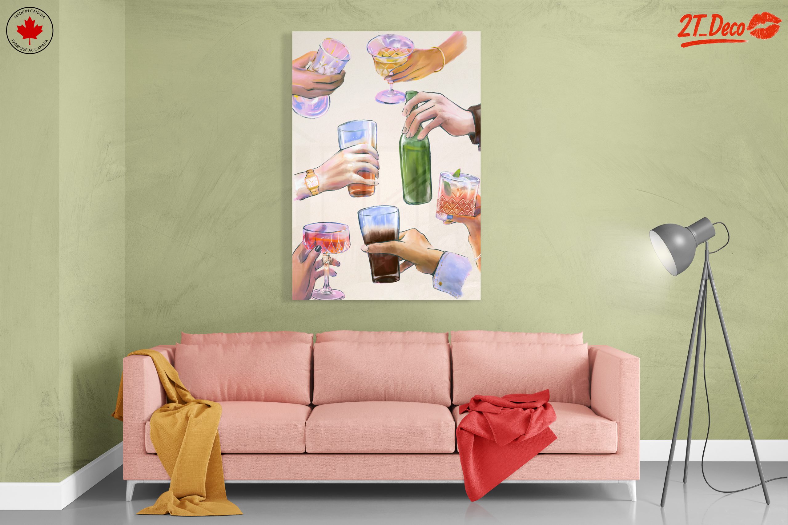 Celebratory Cocktail Hands Art - Image 7