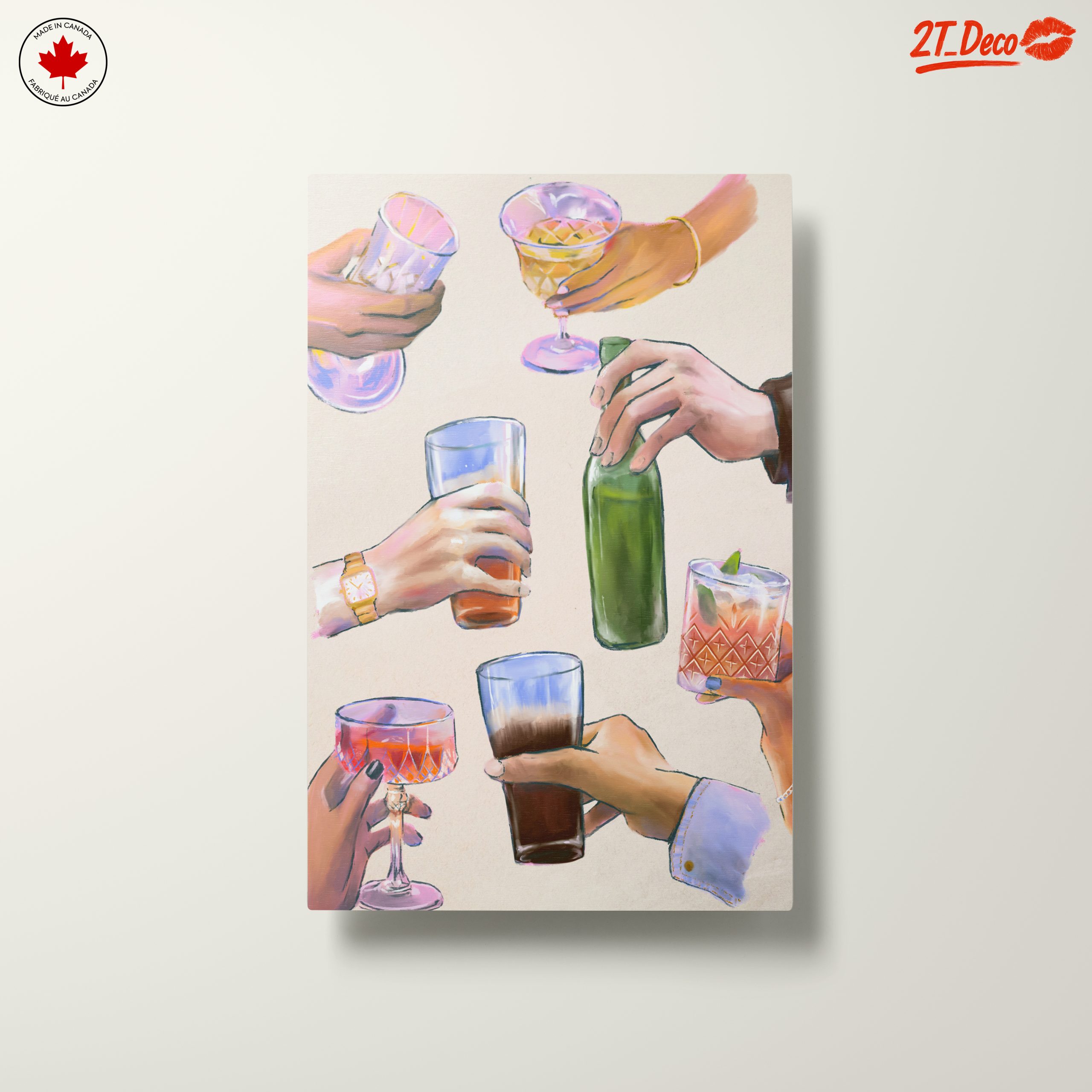 Celebratory Cocktail Hands Art - Image 10