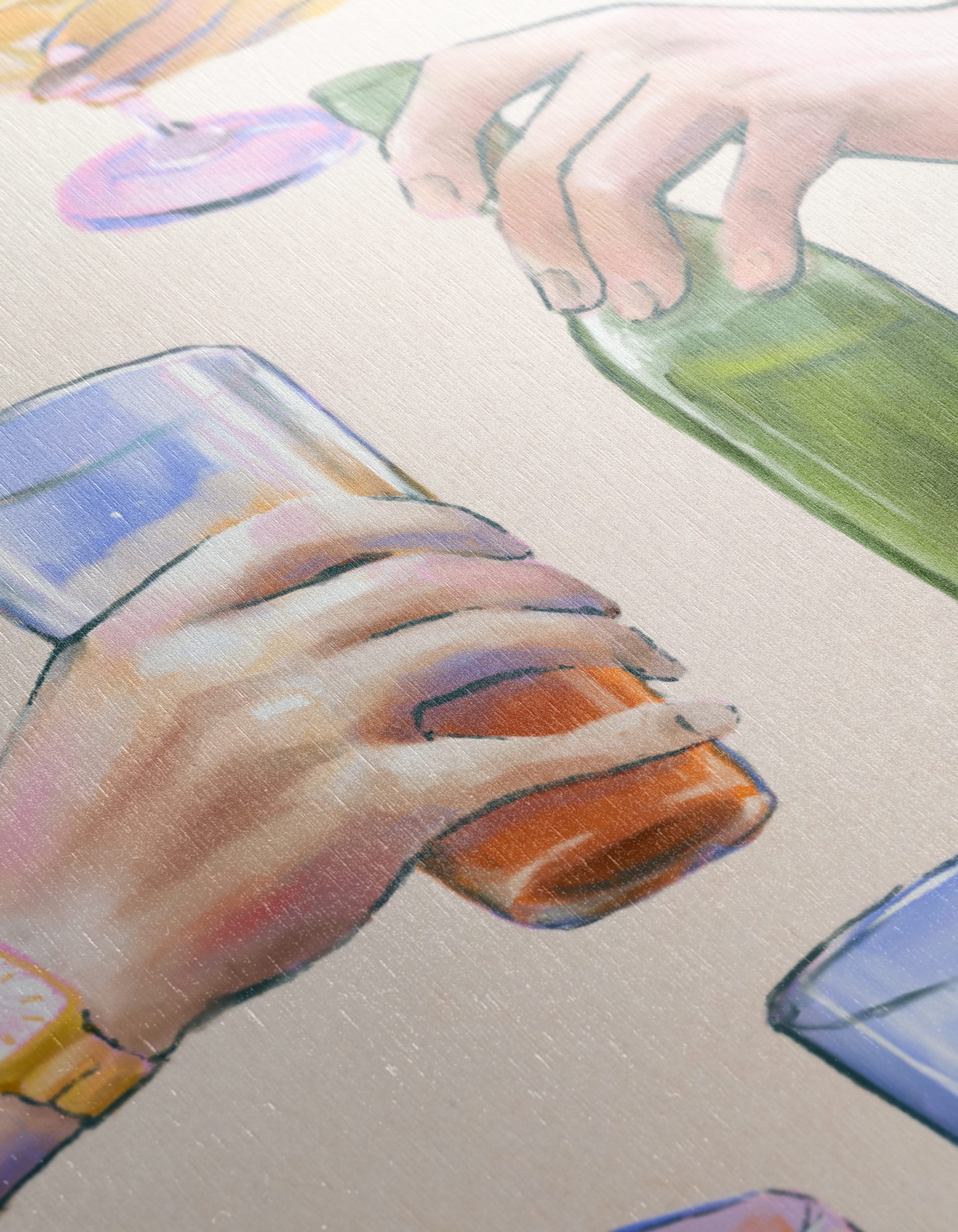 Celebratory Cocktail Hands Art - Image 12