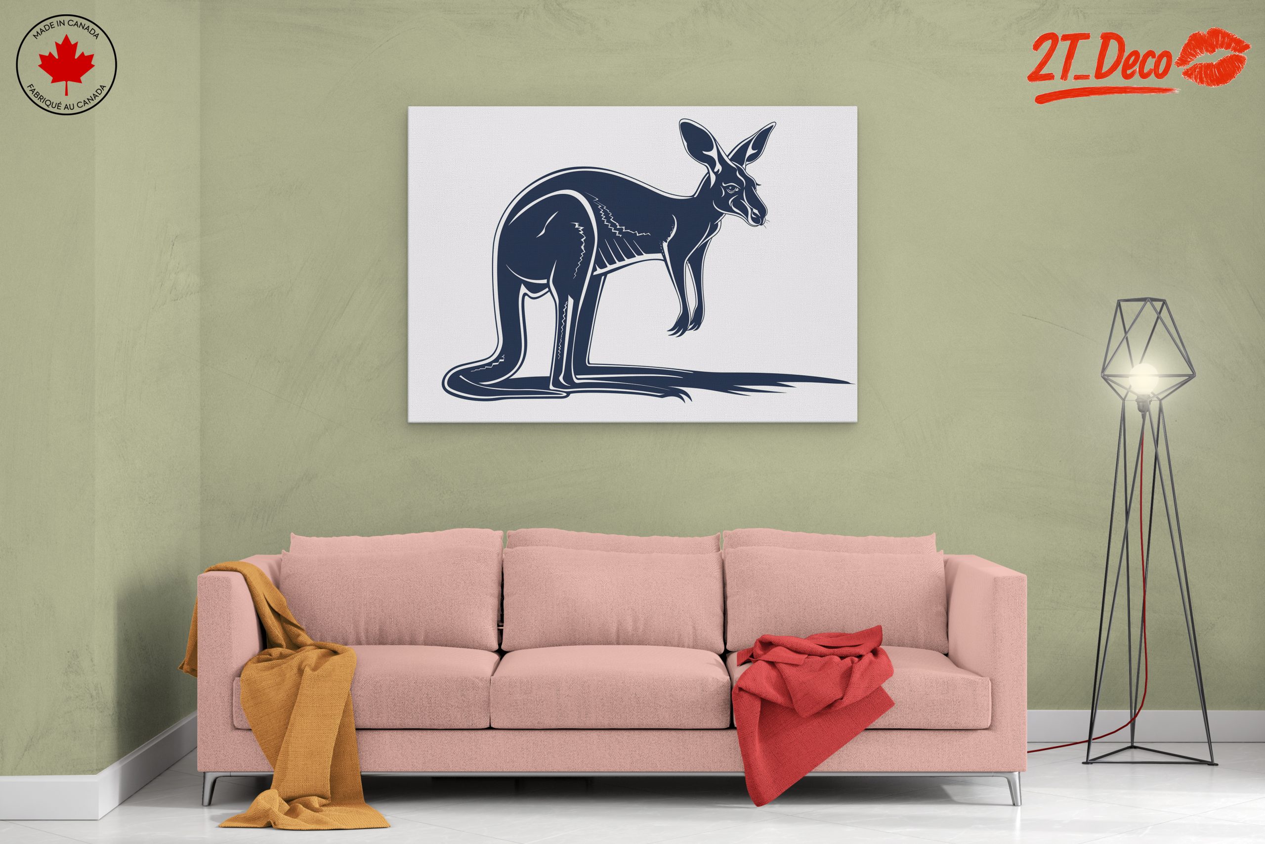 Stylized Kangaroo Illustration Art 2 - Image 2