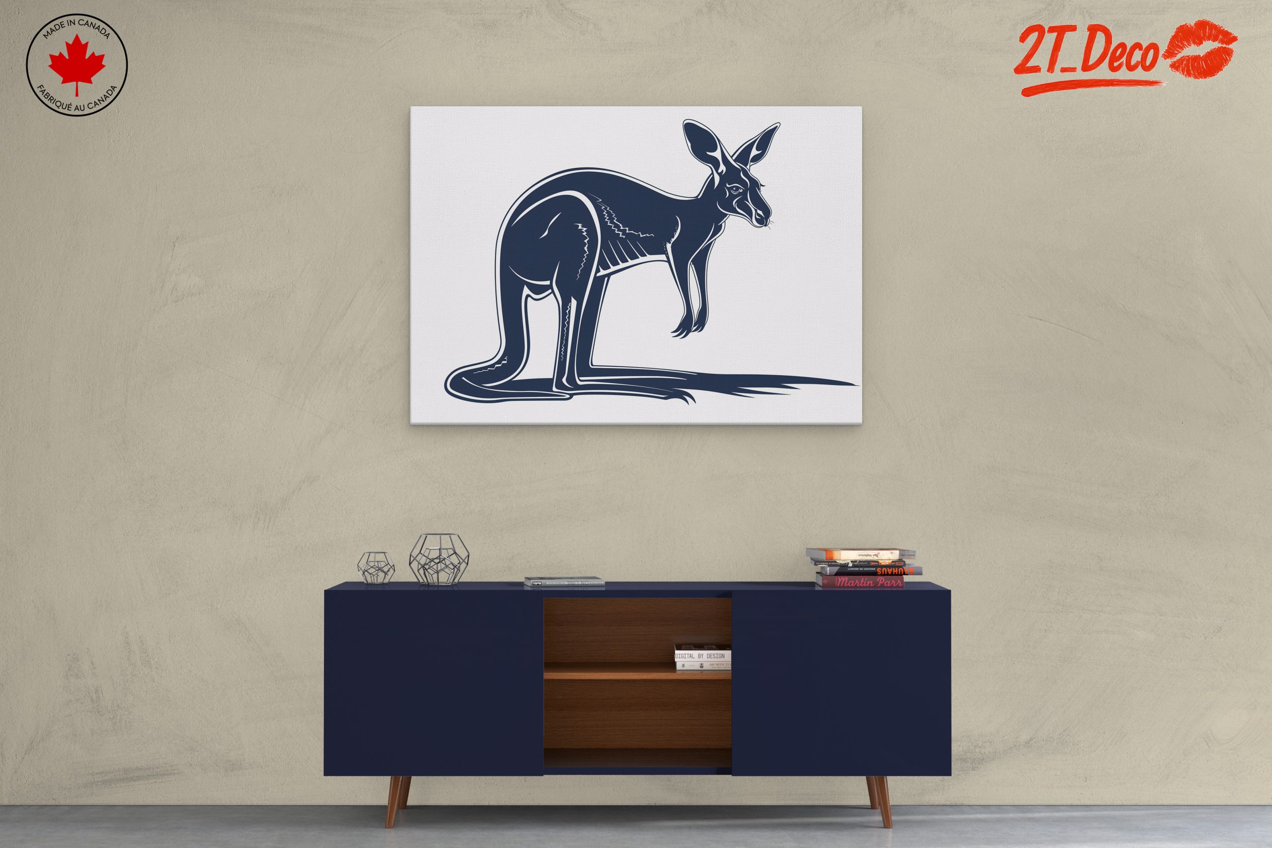 Stylized Kangaroo Illustration Art 2 - Image 3